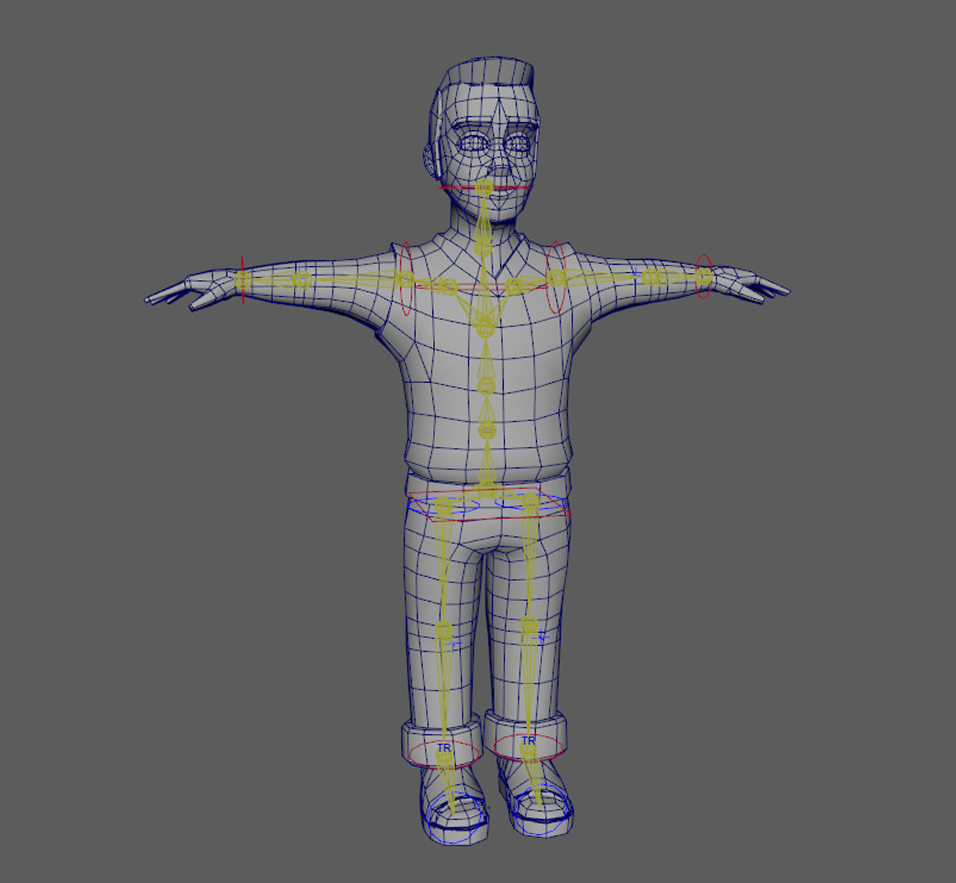 Lowpoly Character Set - 7 Pieces Low-poly 3D model_6