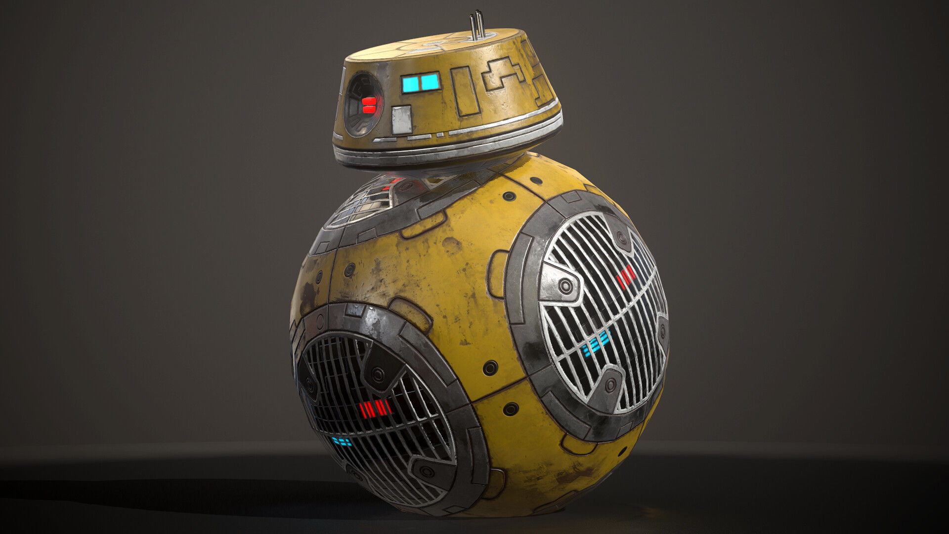 Droid Model Star wars BB-9E Low-poly 3D model_7