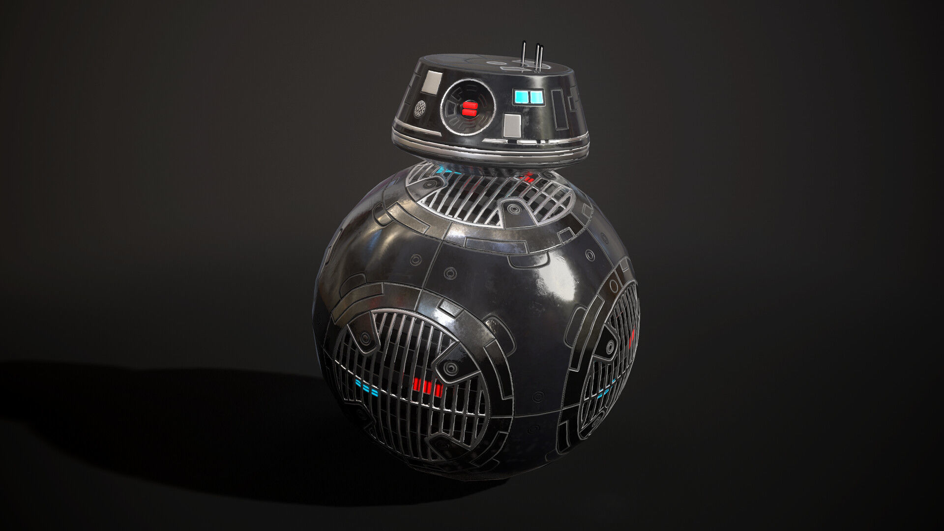 Droid Model Star wars BB-9E Low-poly 3D model_6