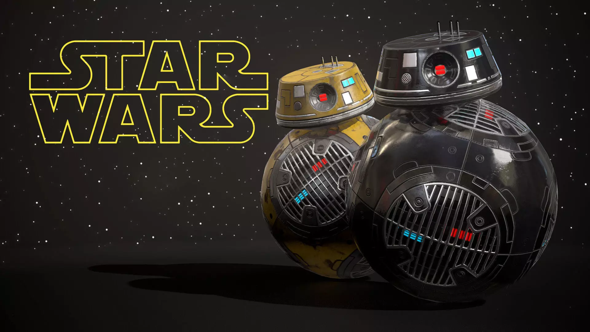 Droid Model Star wars BB-9E Low-poly 3D model_0