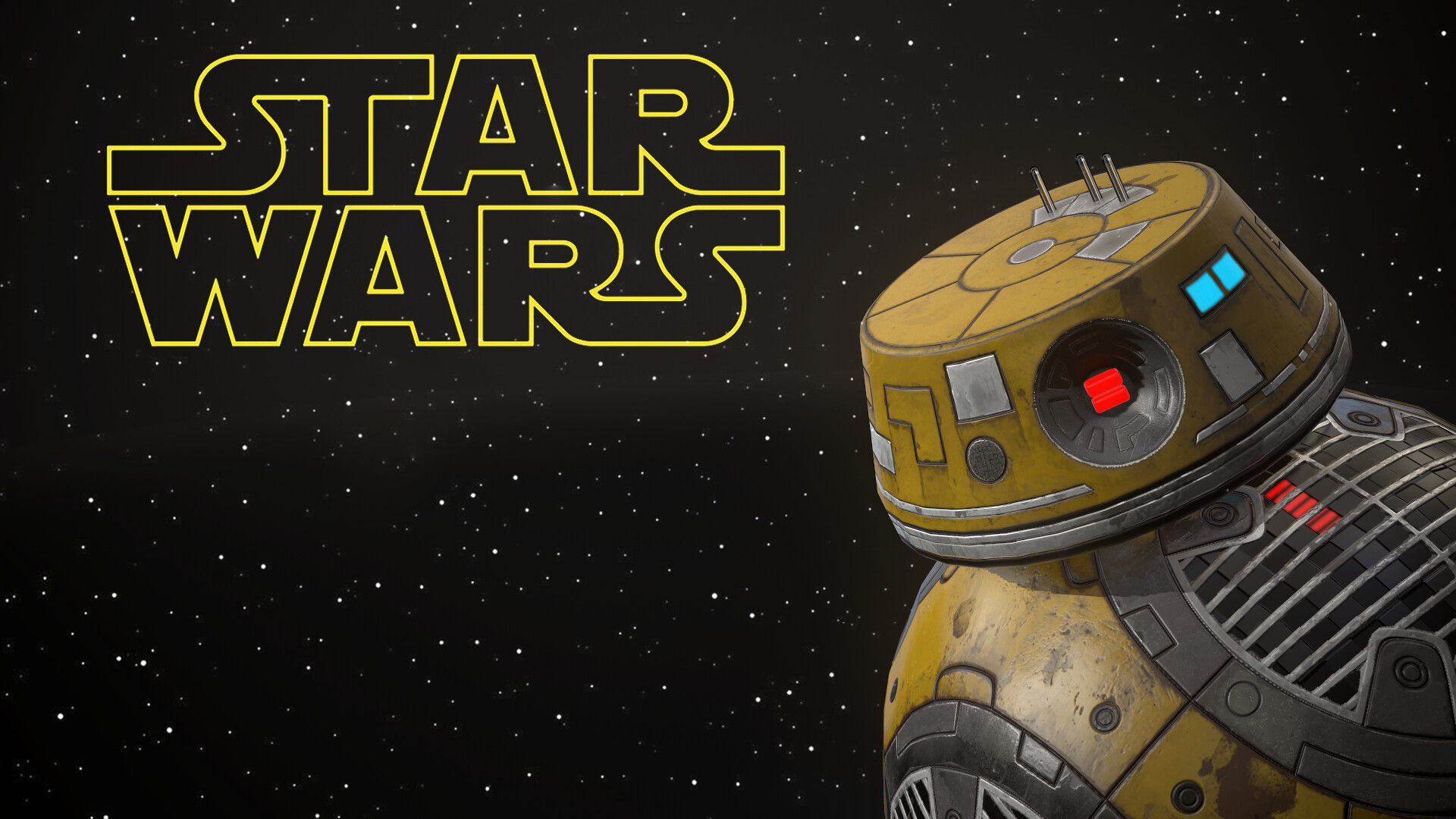 Droid Model Star wars BB-9E Low-poly 3D model_4