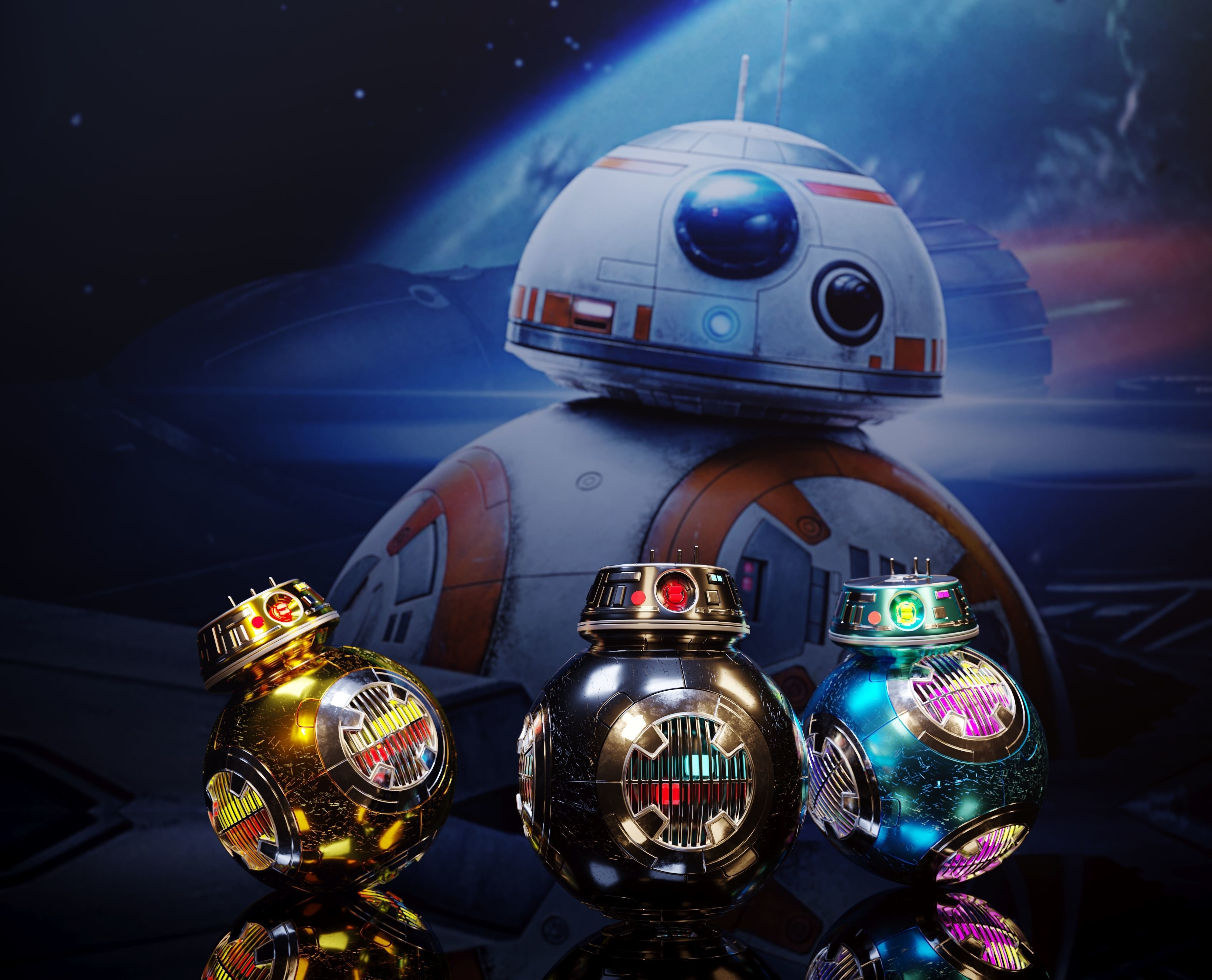 Droid Model Star wars BB-9E Low-poly 3D model_12