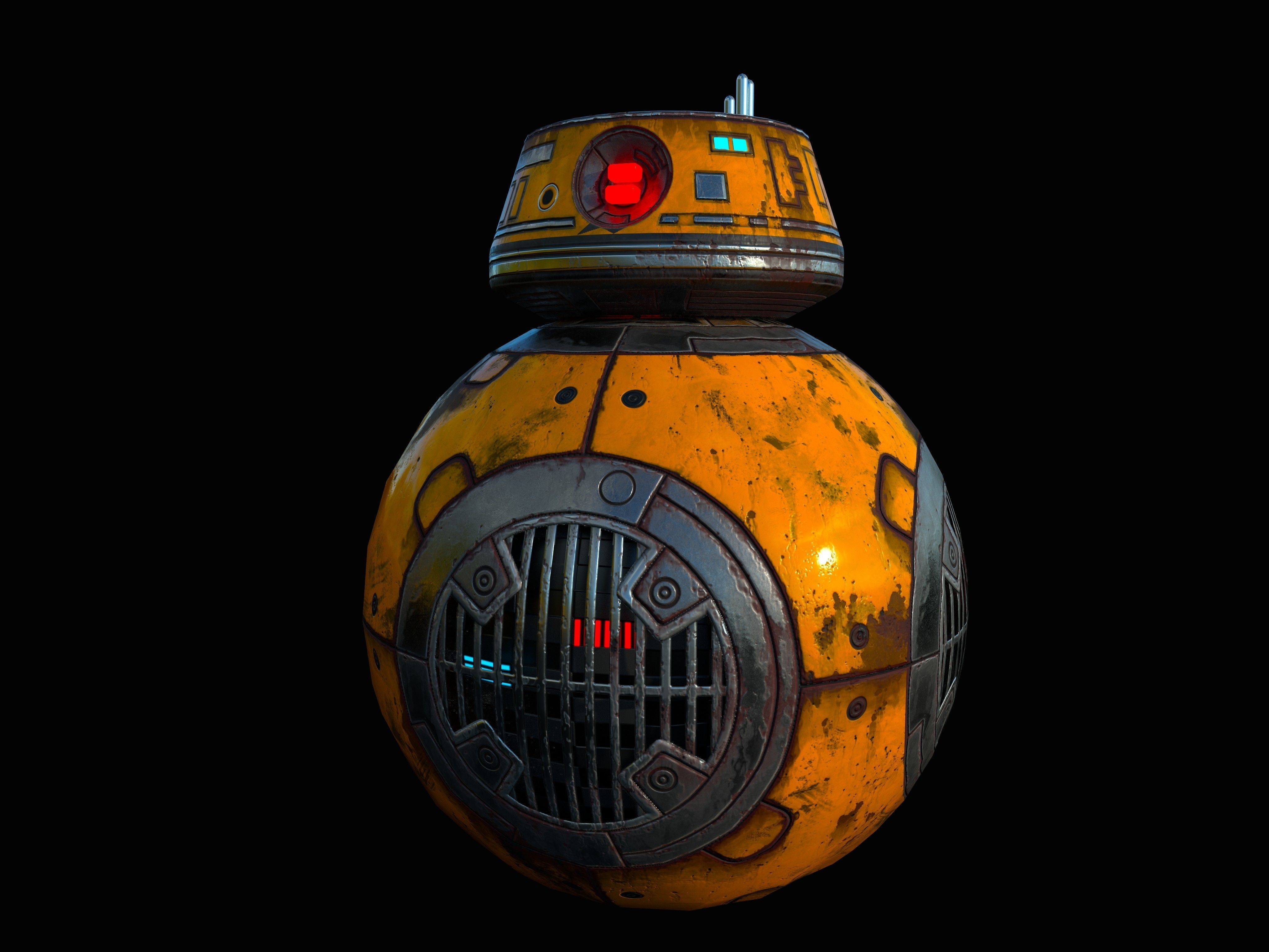 Droid Model Star wars BB-9E Low-poly 3D model_11