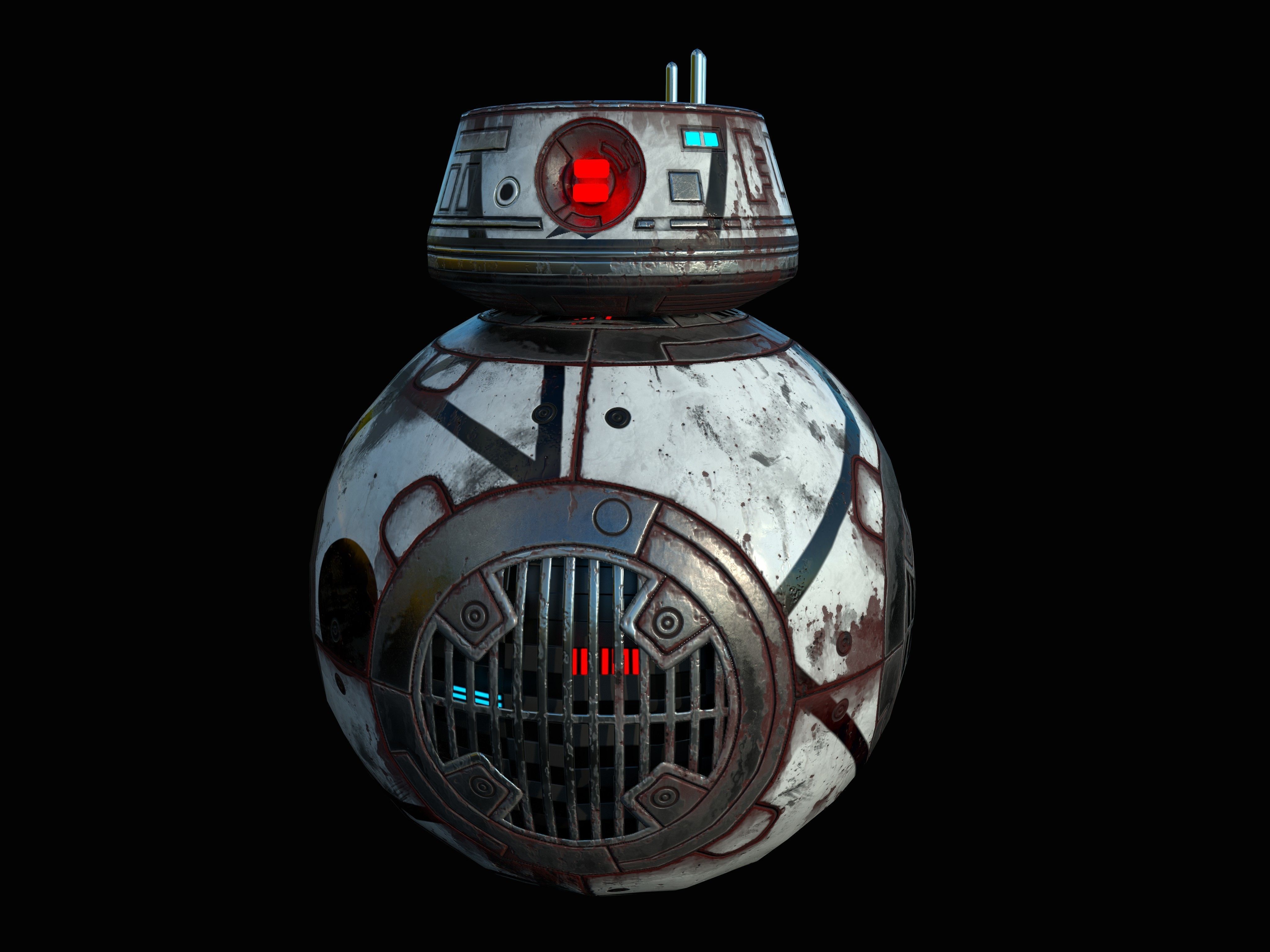 Droid Model Star wars BB-9E Low-poly 3D model_9