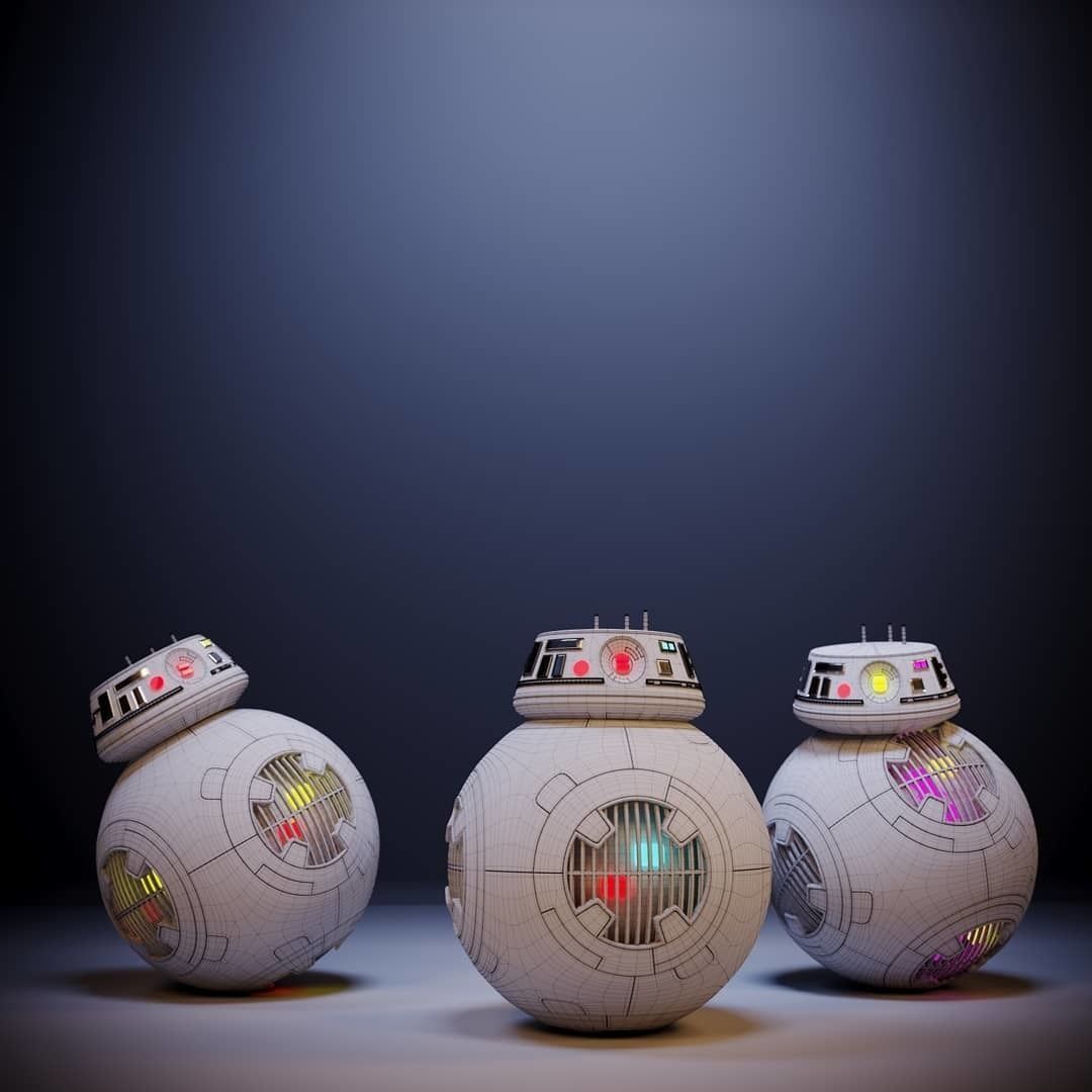 Droid Model Star wars BB-9E Low-poly 3D model_13