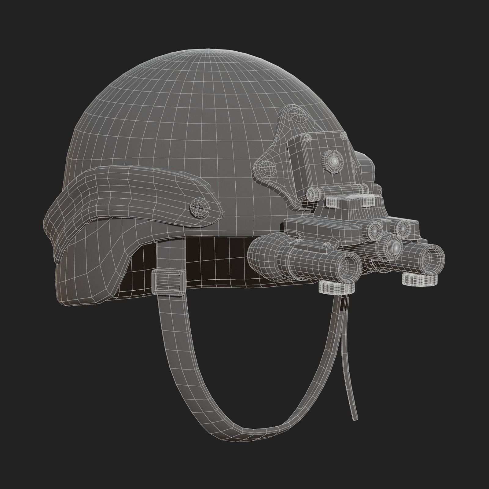 Helmet military combat soldier armor  Low-poly 3D model_10