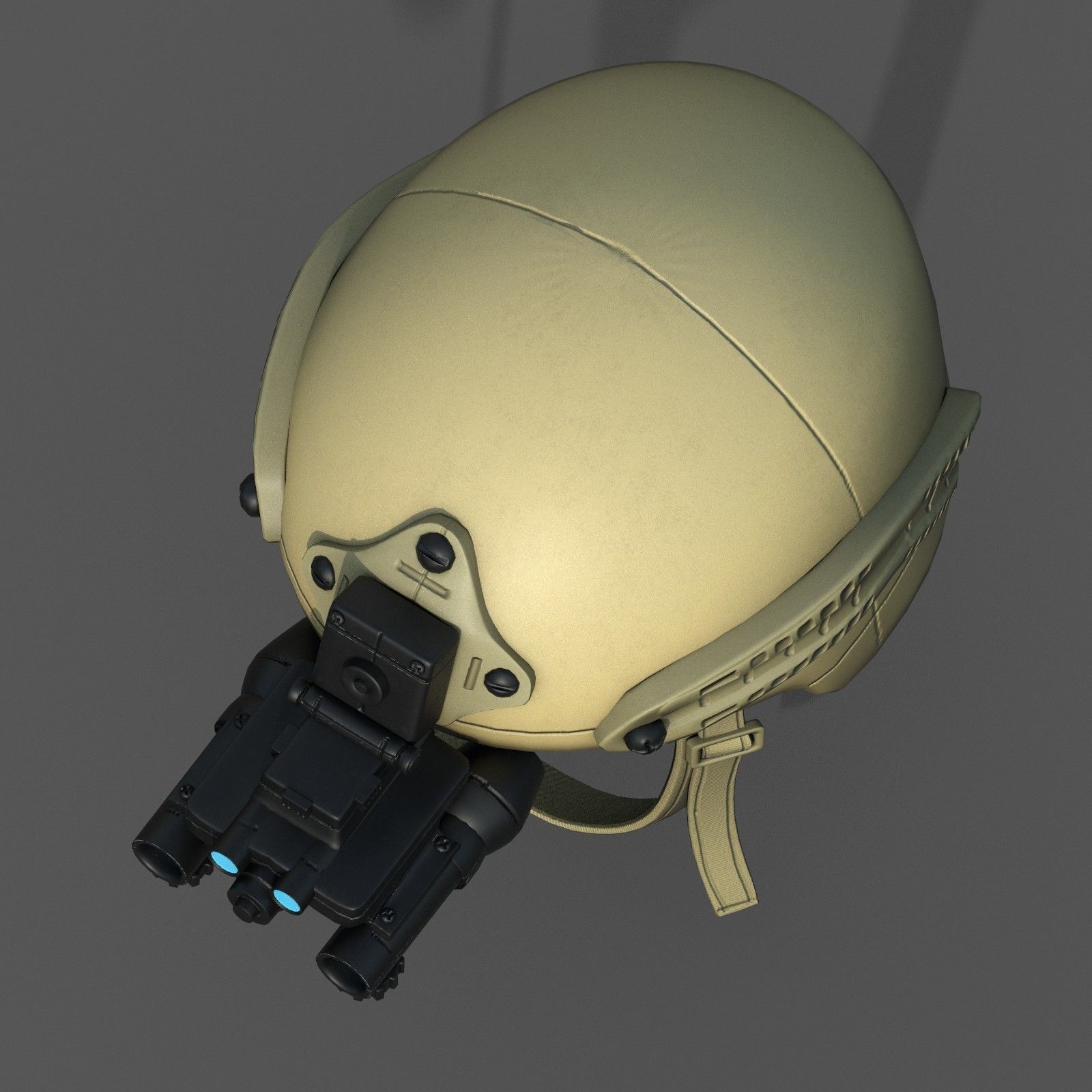 Helmet military combat soldier armor  Low-poly 3D model_6