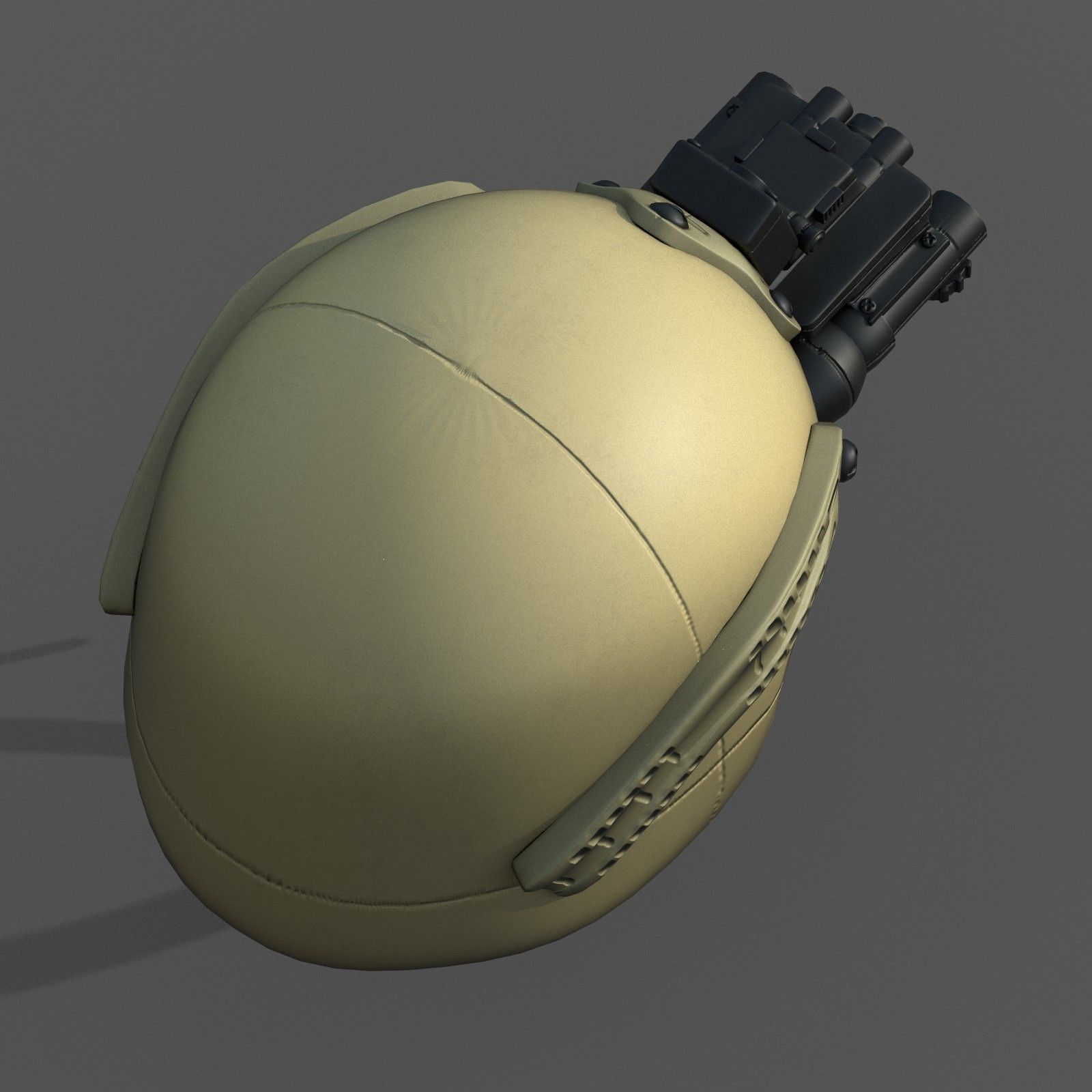 Helmet military combat soldier armor  Low-poly 3D model_7