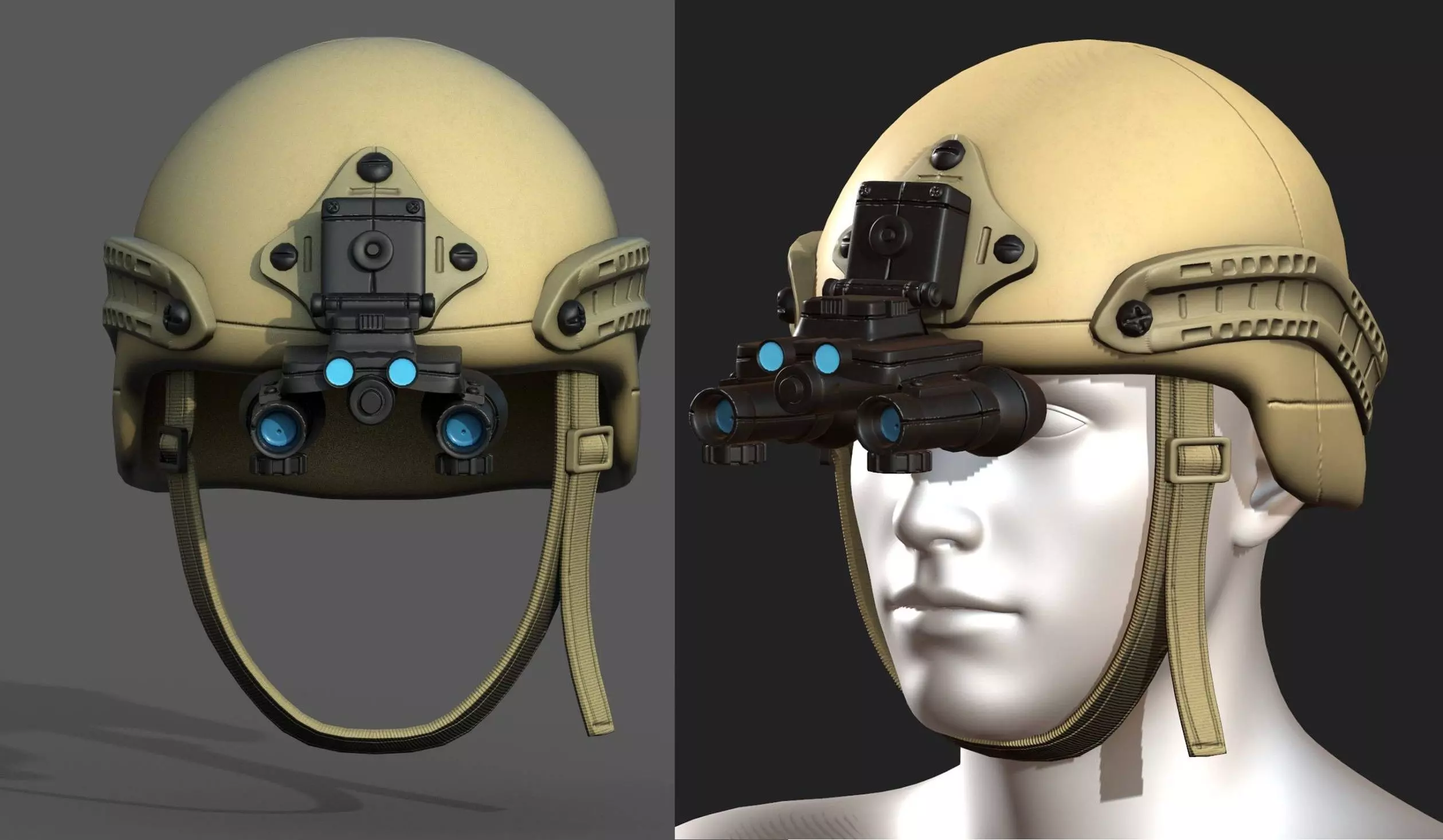 Helmet military combat soldier armor  Low-poly 3D model_0