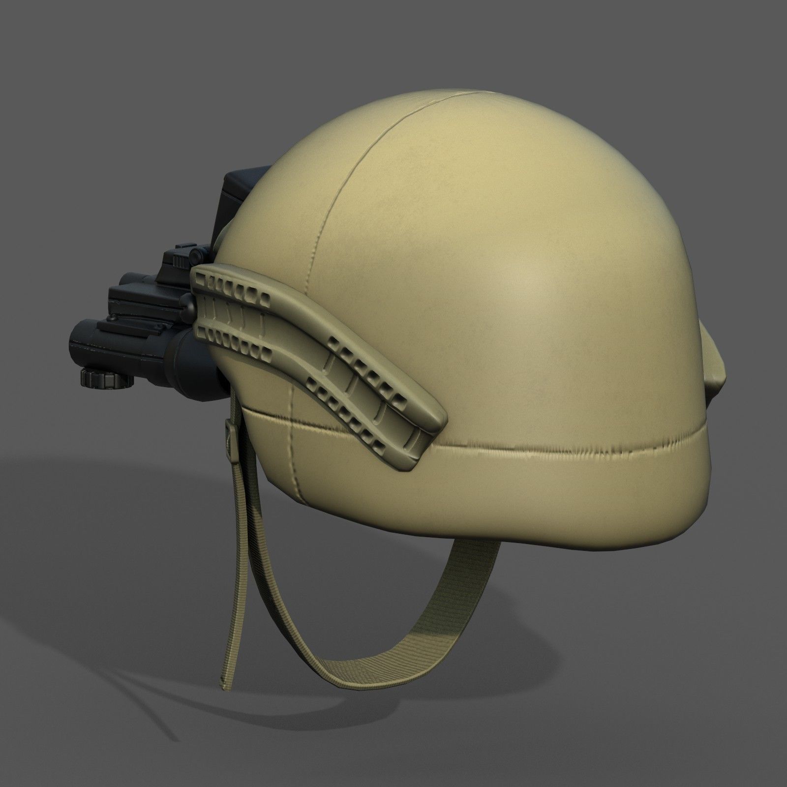 Helmet military combat soldier armor  Low-poly 3D model_1