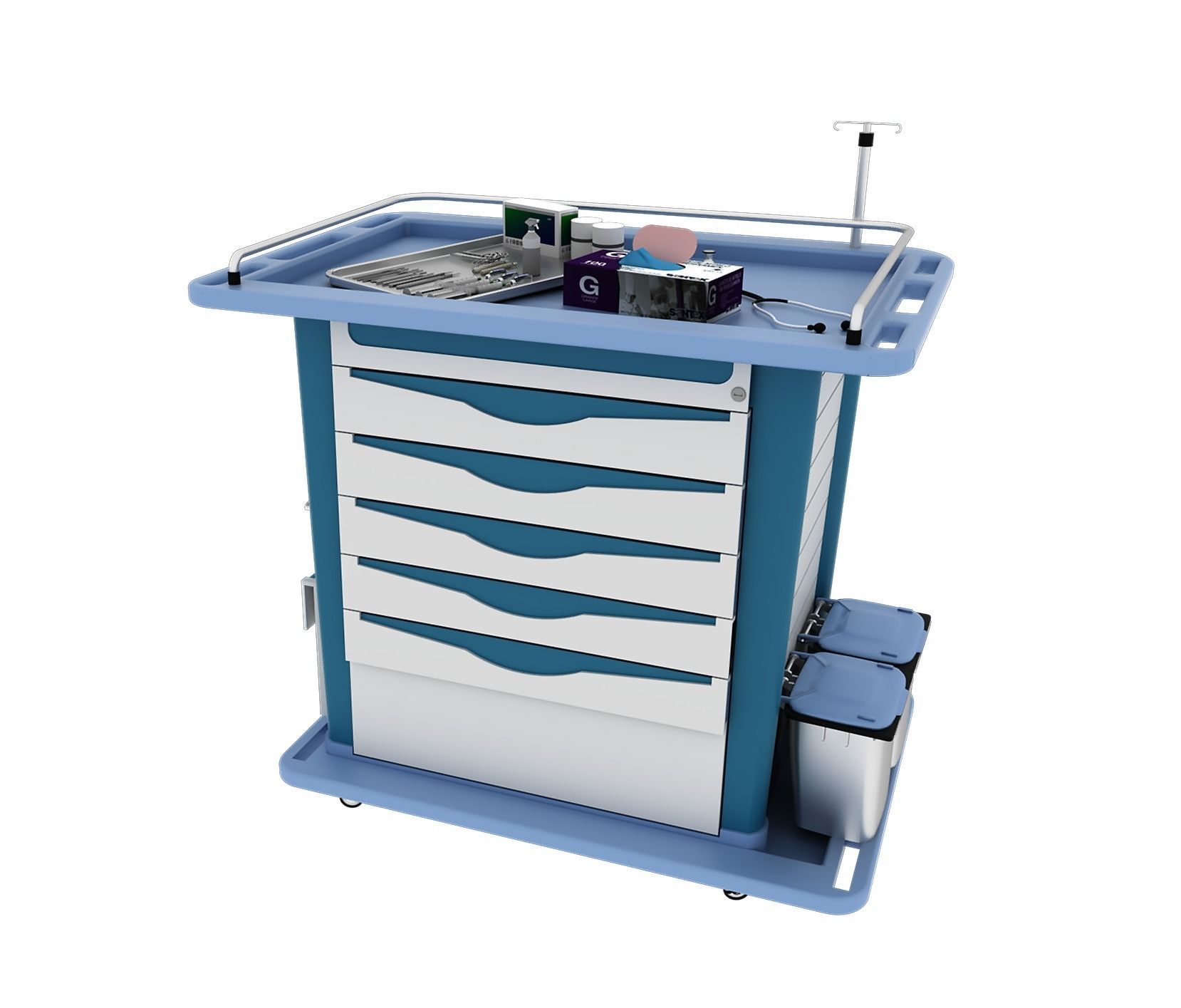 Medical Equipment - Medication Cart- 3D model_8