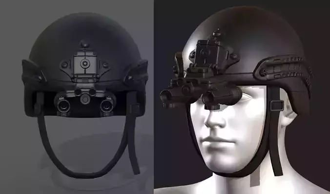 Helmet armor develop fantasy 3d model 