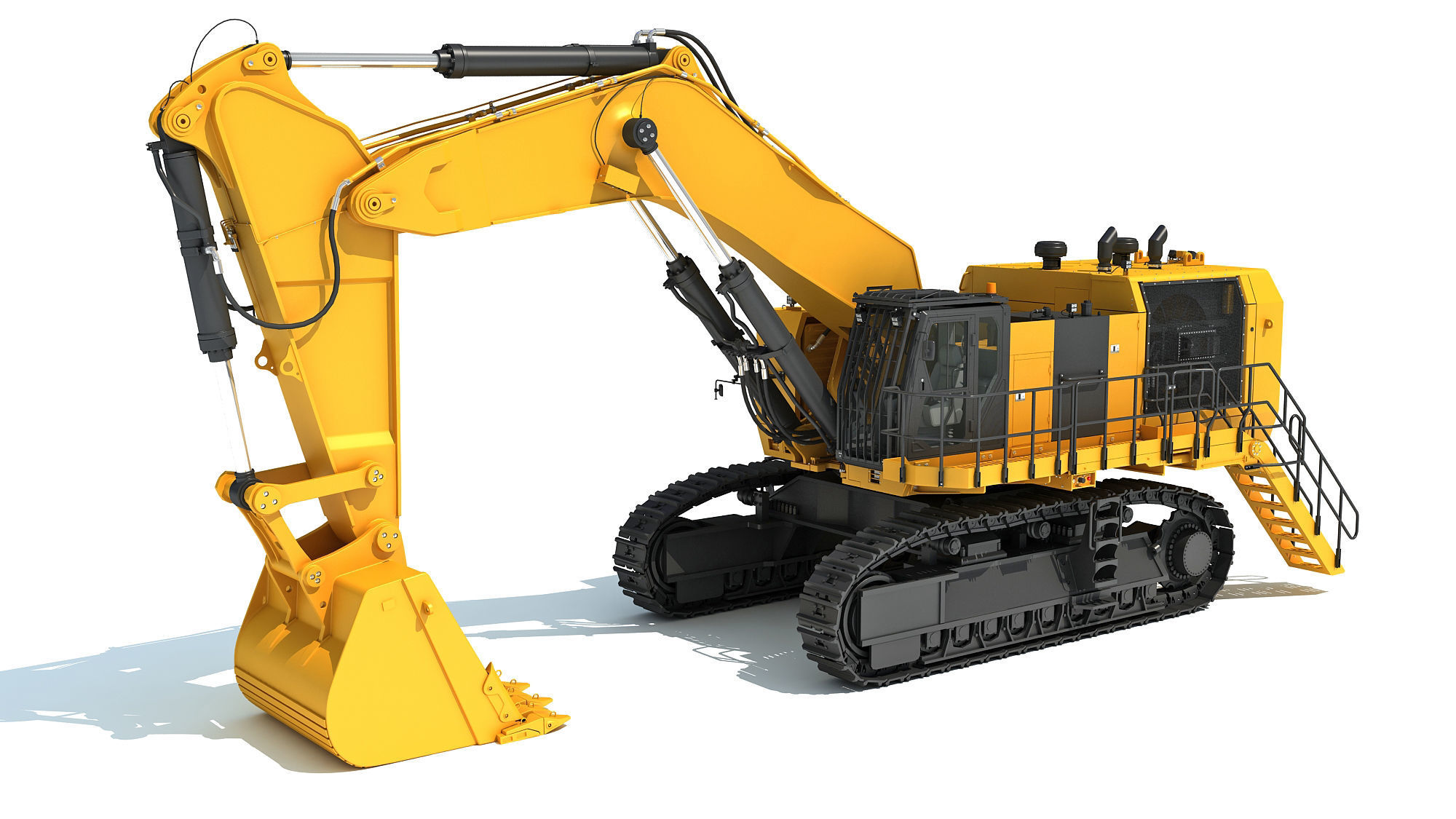 Hydraulic Mining Shovel 3D model_1