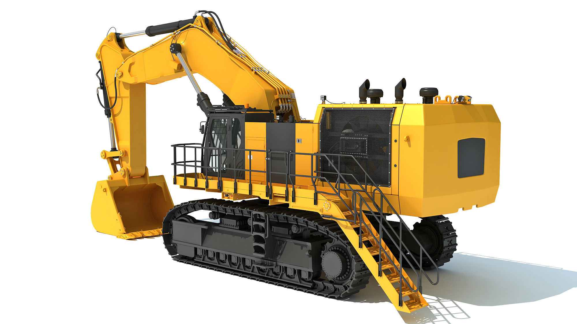 Hydraulic Mining Shovel 3D model_4