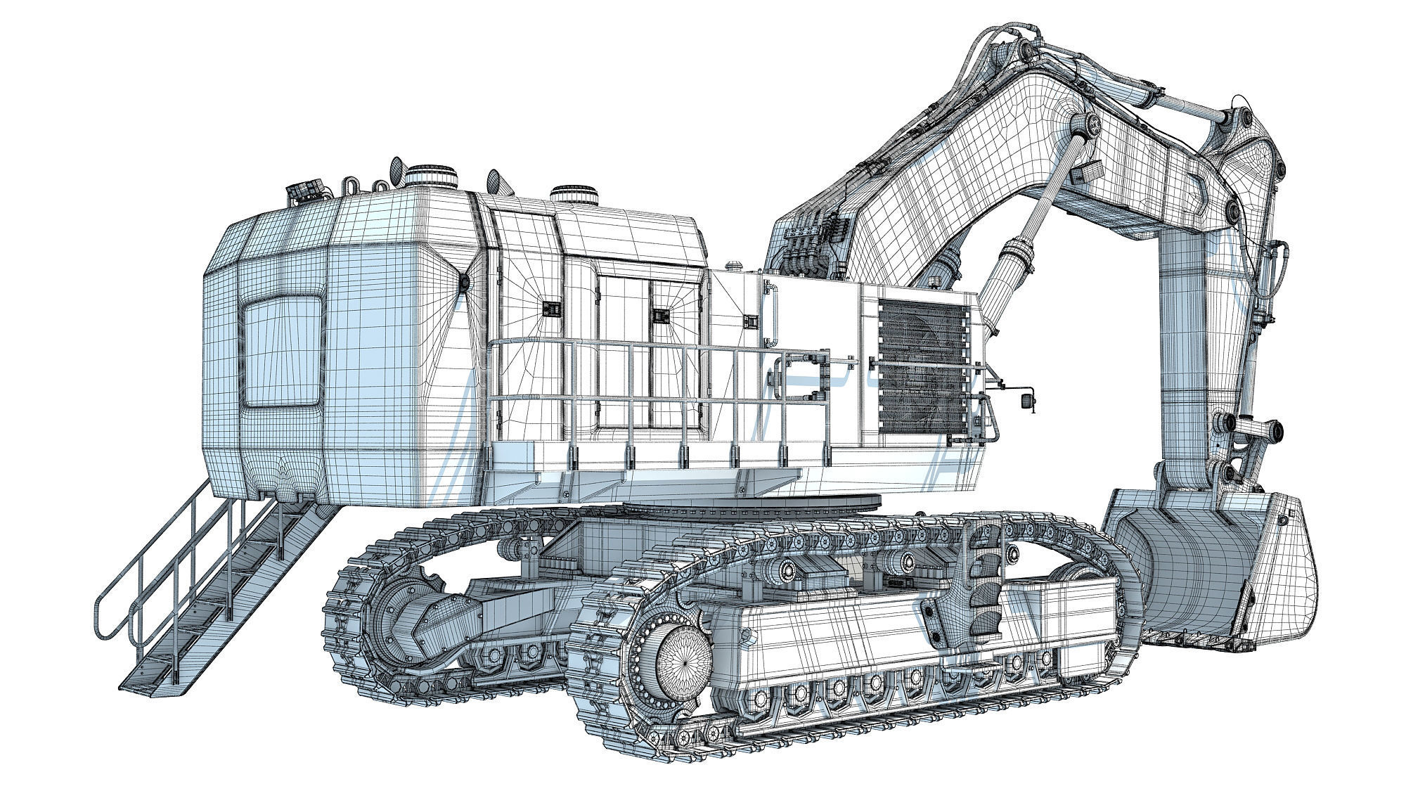 Hydraulic Mining Shovel 3D model_19