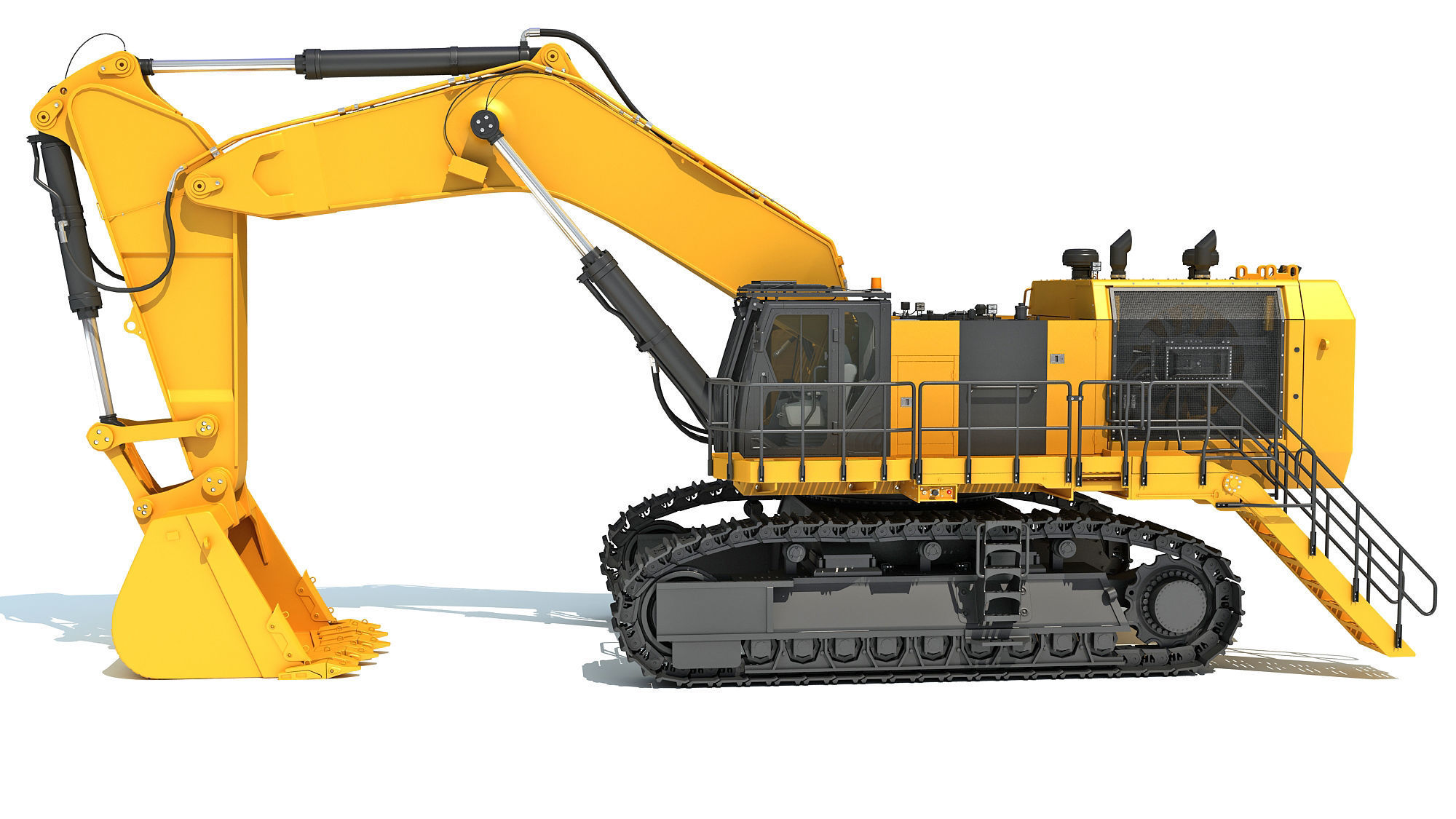 Hydraulic Mining Shovel 3D model_2