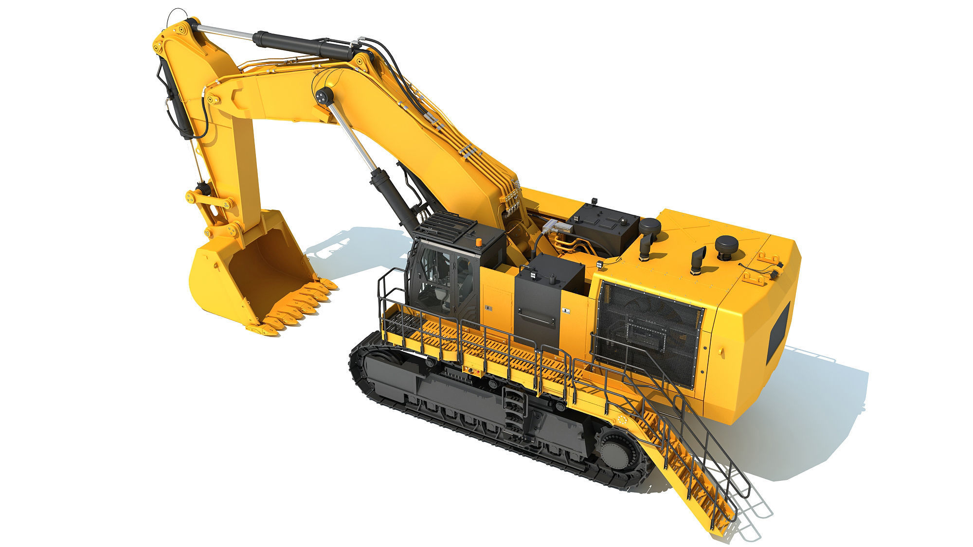 Hydraulic Mining Shovel 3D model_3