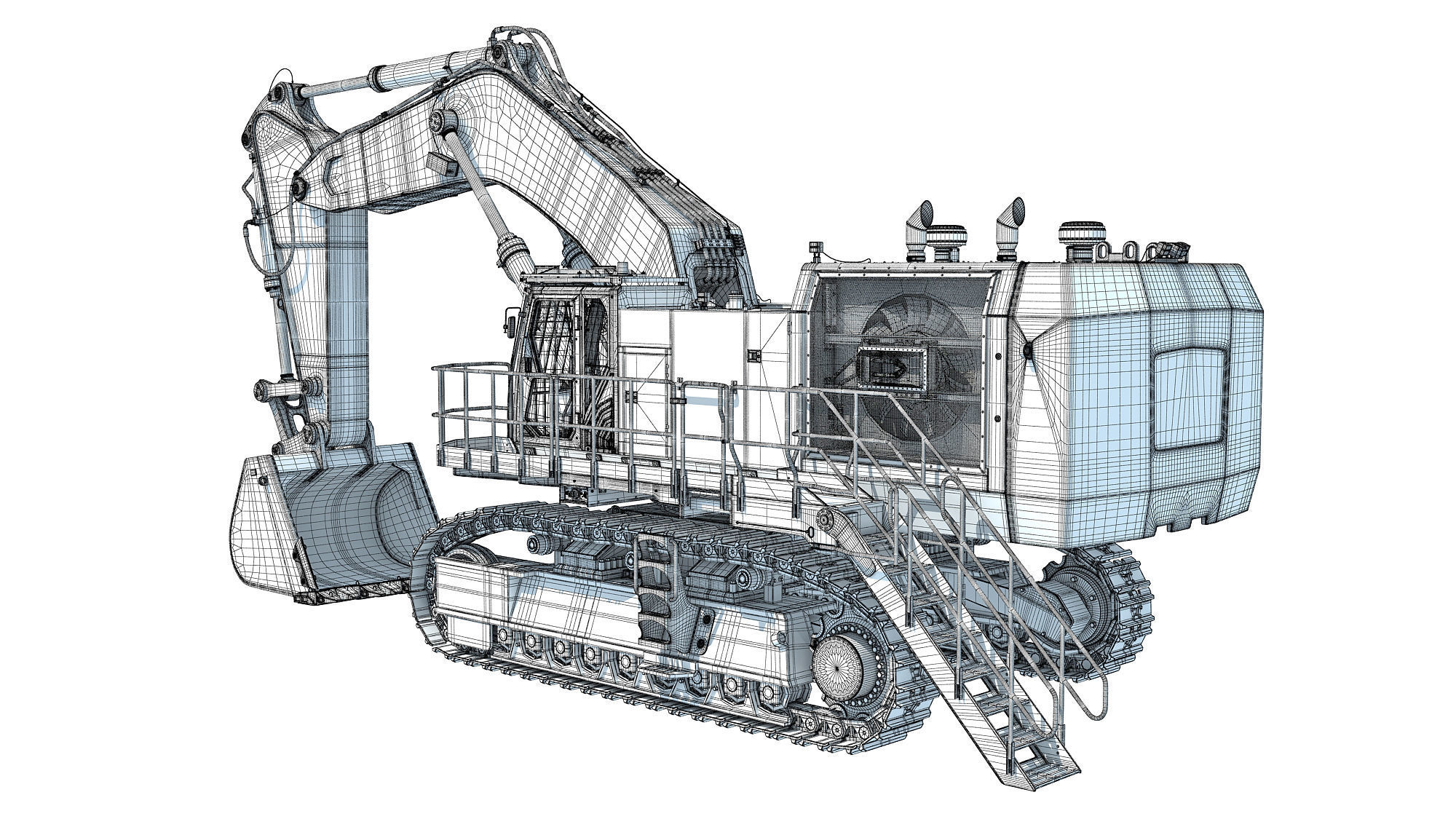 Hydraulic Mining Shovel 3D model_18