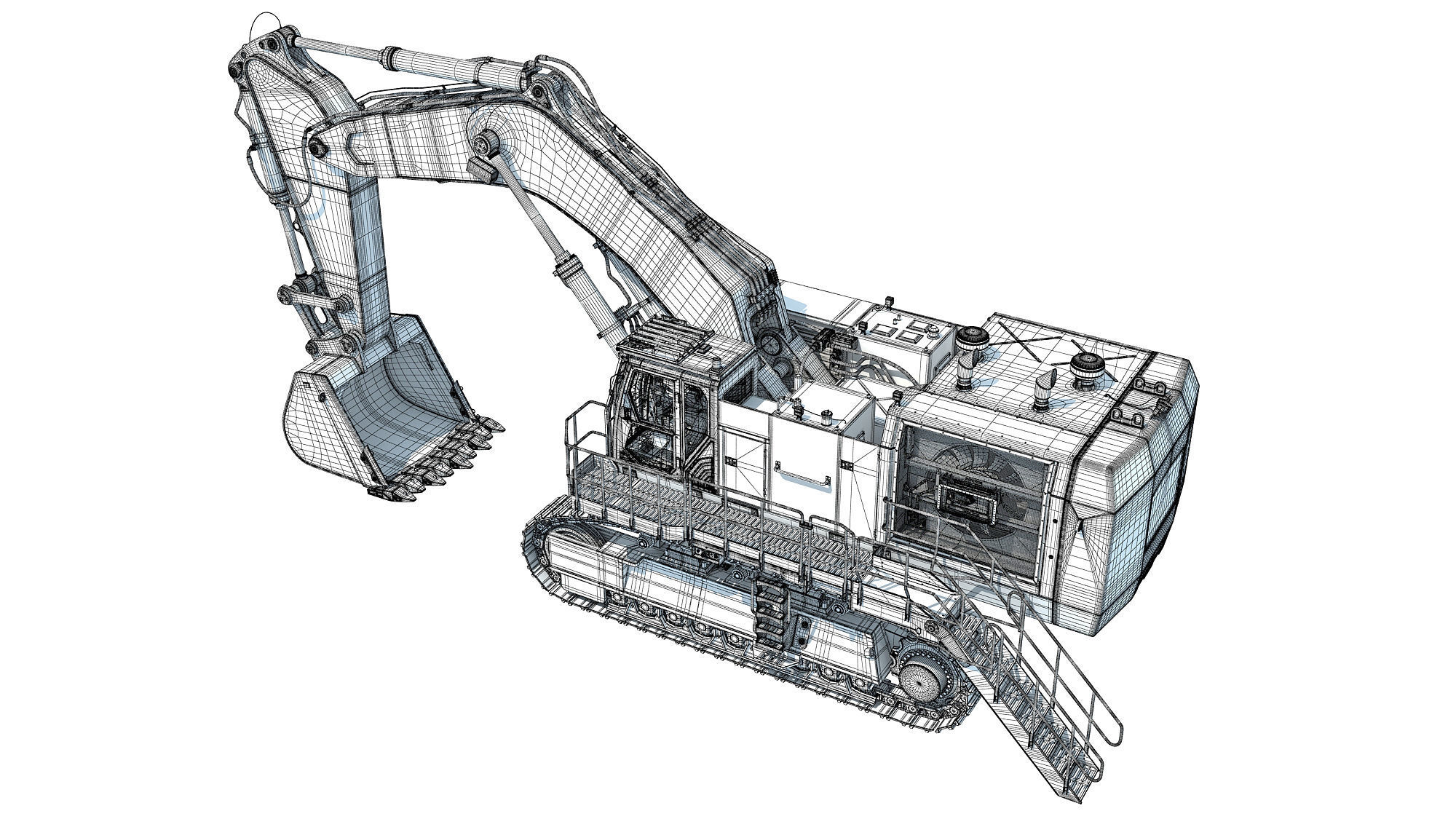 Hydraulic Mining Shovel 3D model_17