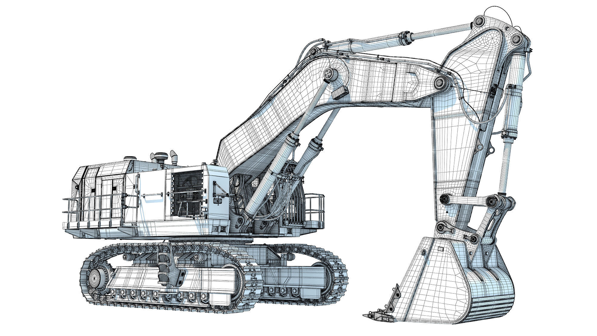 Hydraulic Mining Shovel 3D model_20