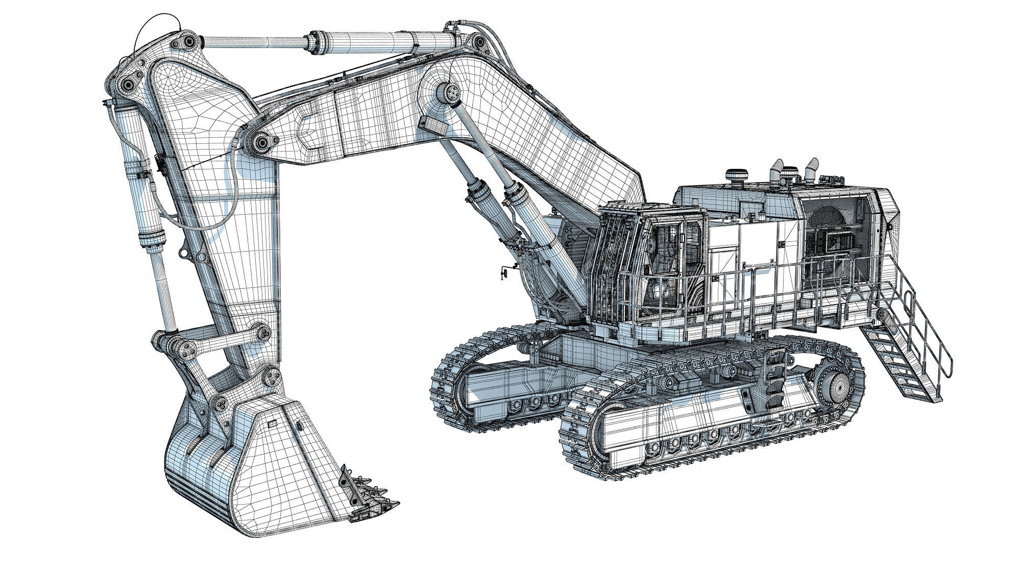 Hydraulic Mining Shovel 3D model_16