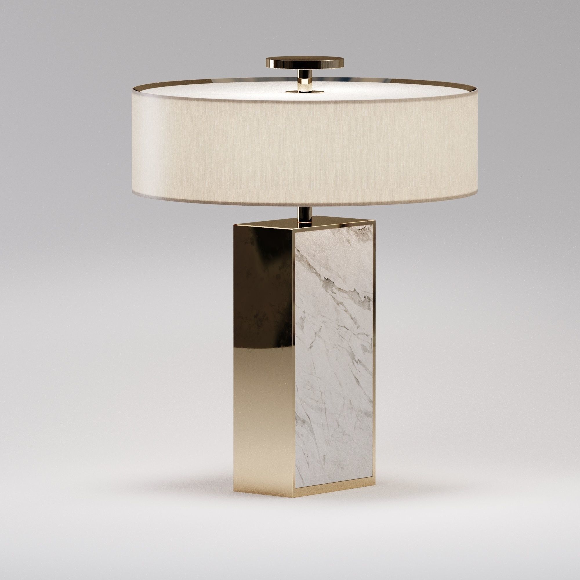 3D model Juliettes Interiors Modern Marble Designer Gold Table Lamp VR / AR / lowpoly CGTrader