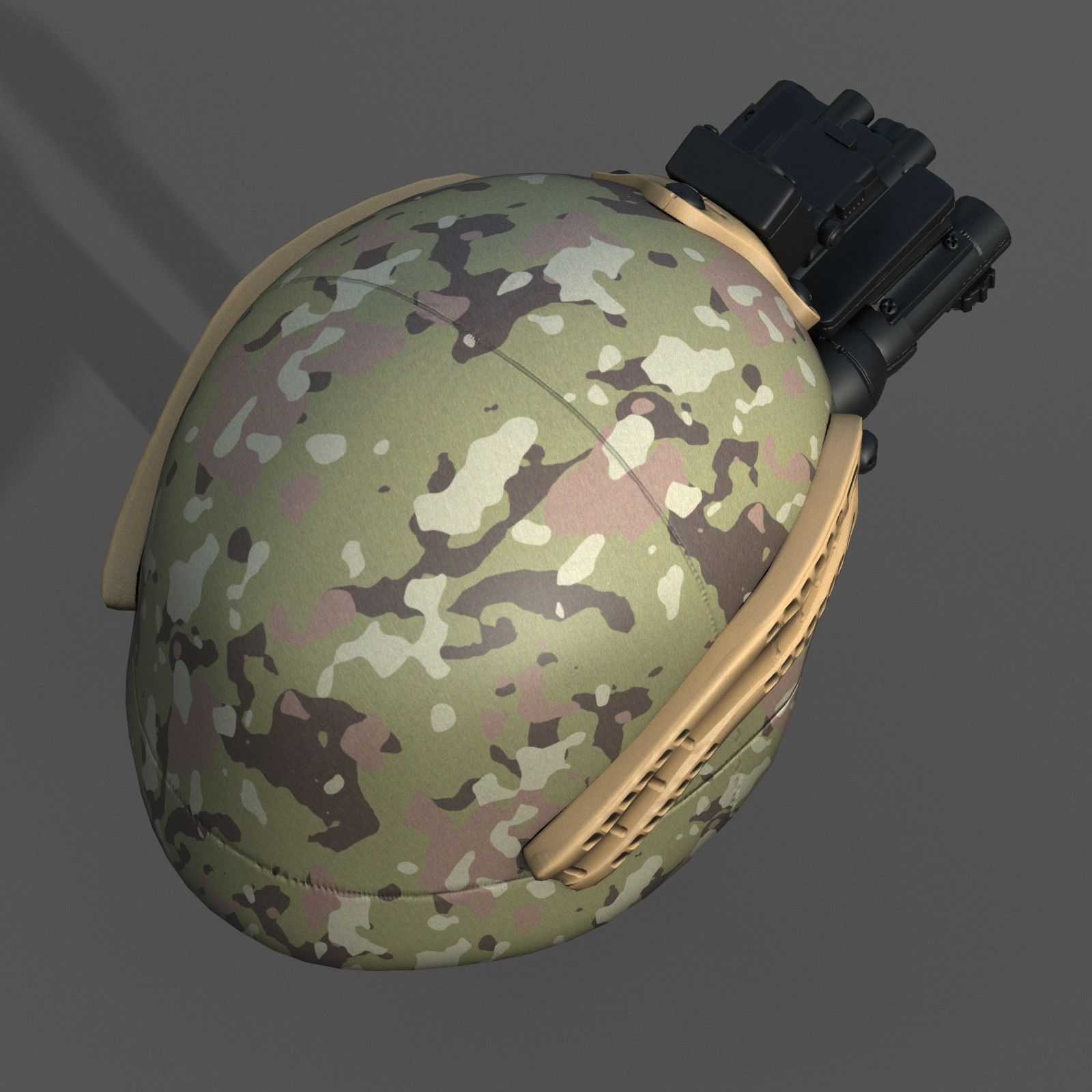 Helmet military combat soldier armor  Low-poly 3D model_6