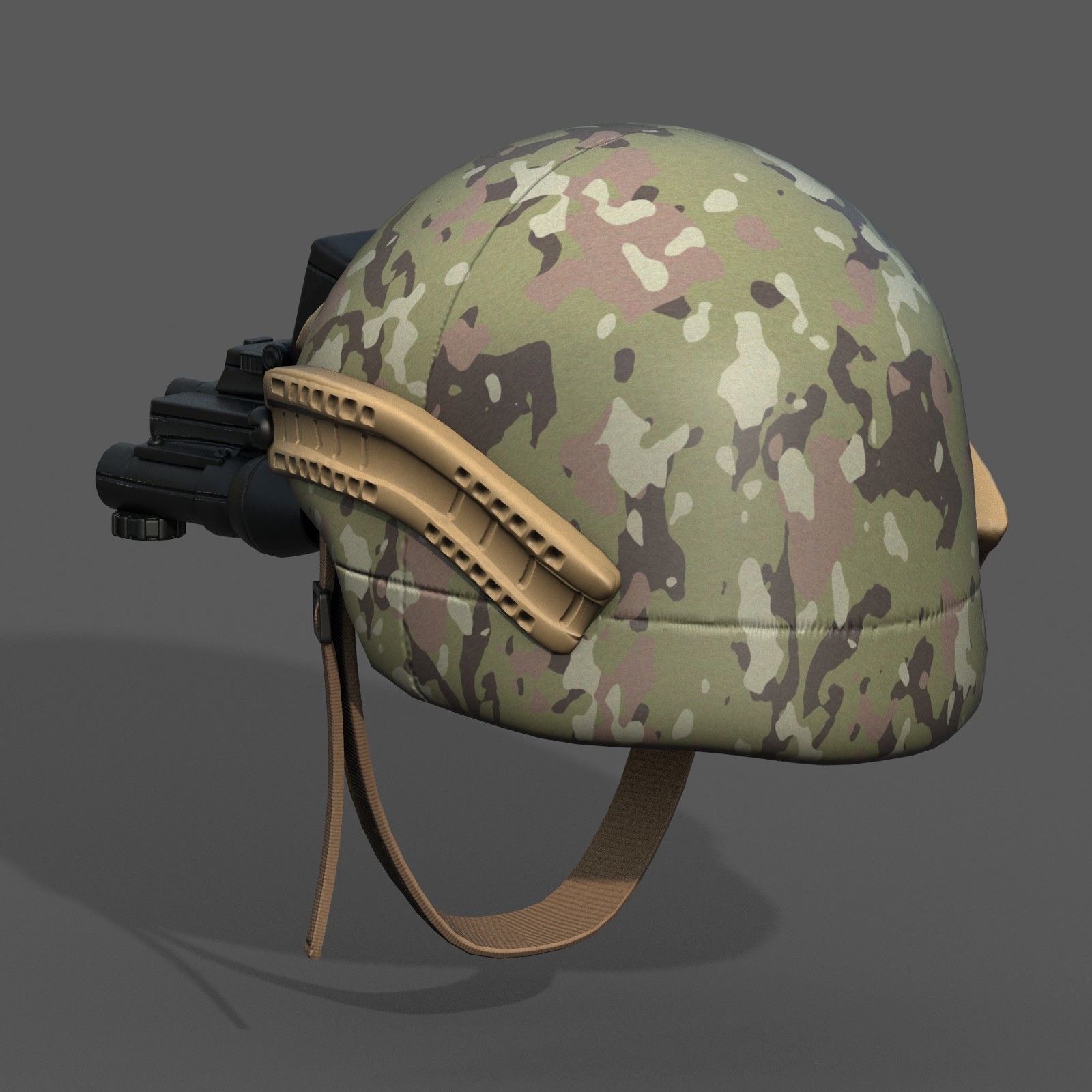 Helmet military combat soldier armor  Low-poly 3D model_2