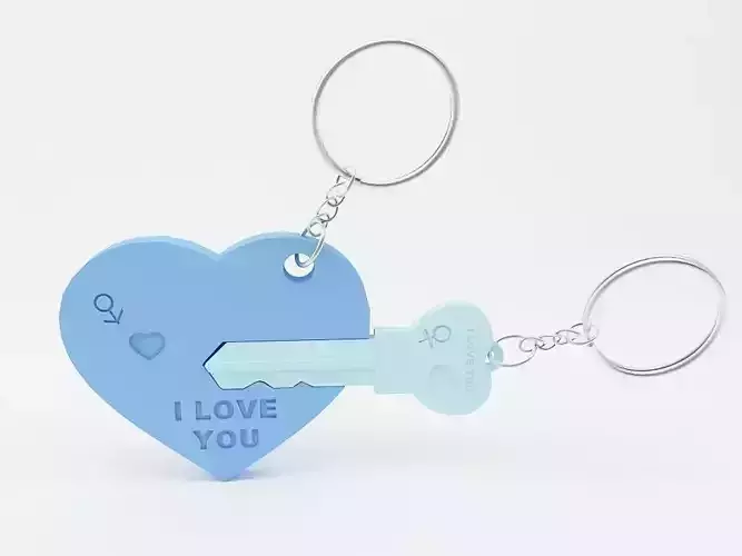 Heart Shaped Key Chain for Couples