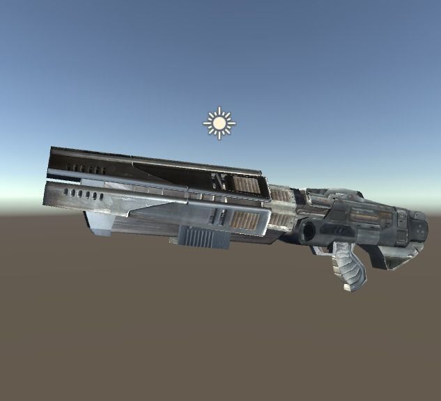 Laser rifle stylish gun low-poly 3D model Low-poly 3D model_6