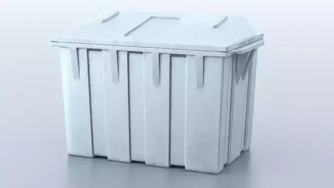Metal Big Garbage Container 3D model