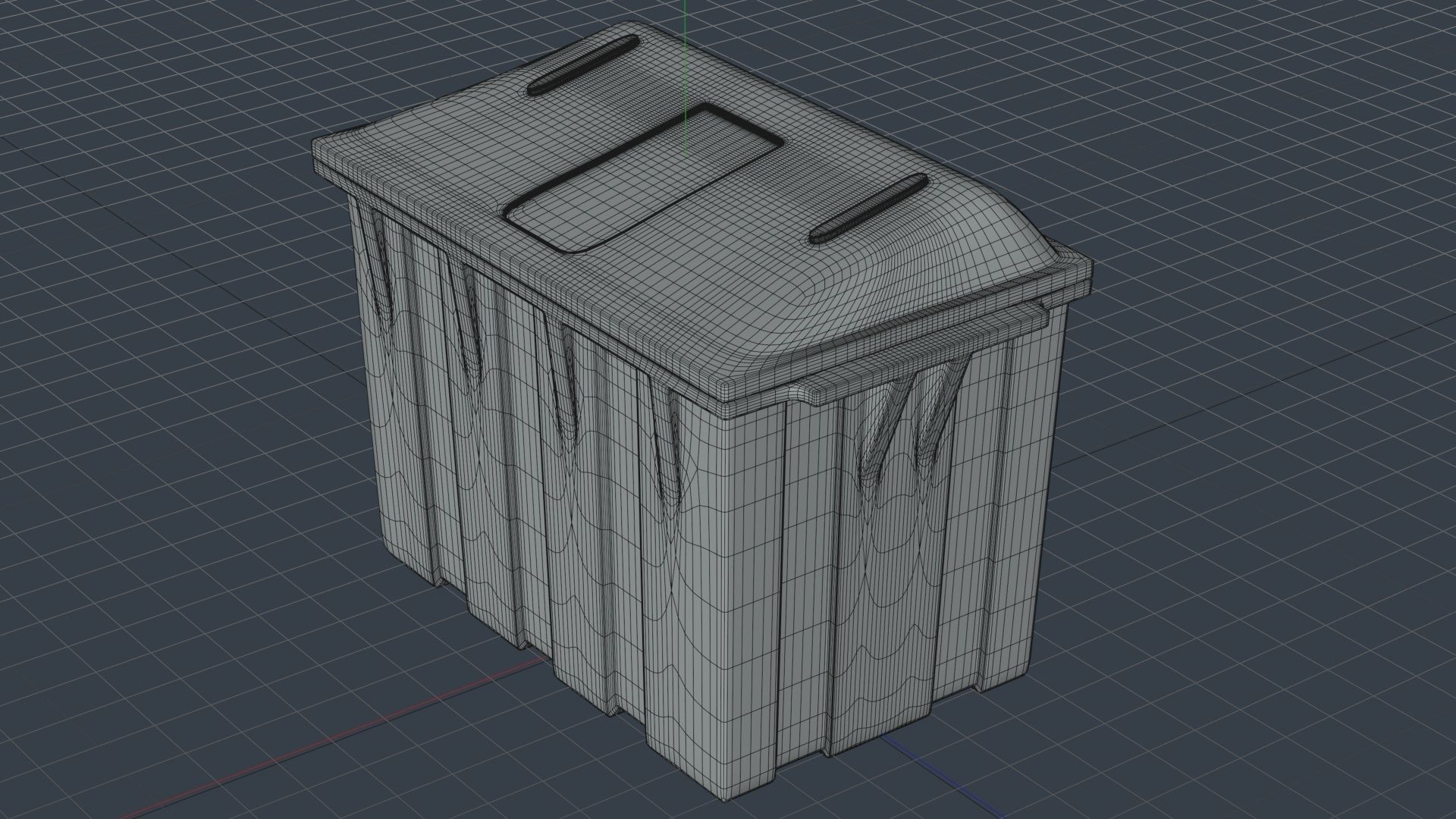 Metal Big Garbage Container 3D model_5