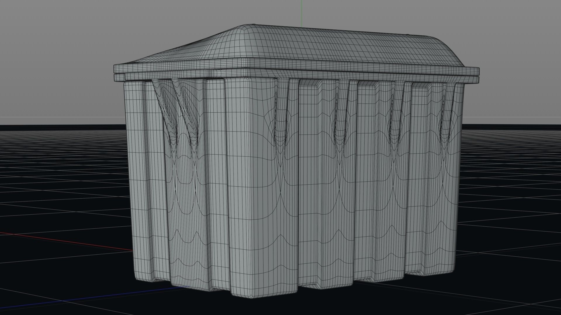 Metal Big Garbage Container 3D model_7