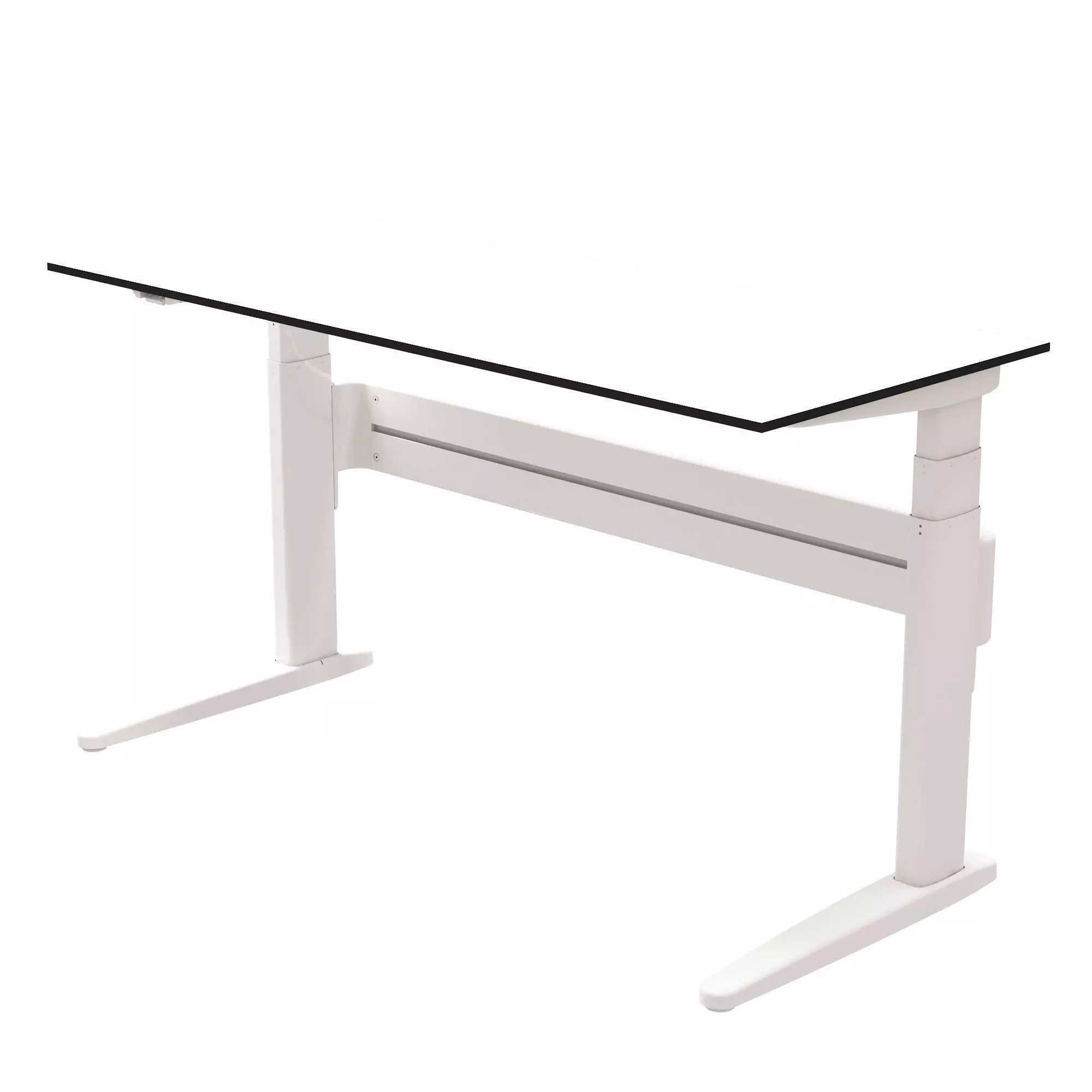 sit stand table 2 legs free standing 3D model_0