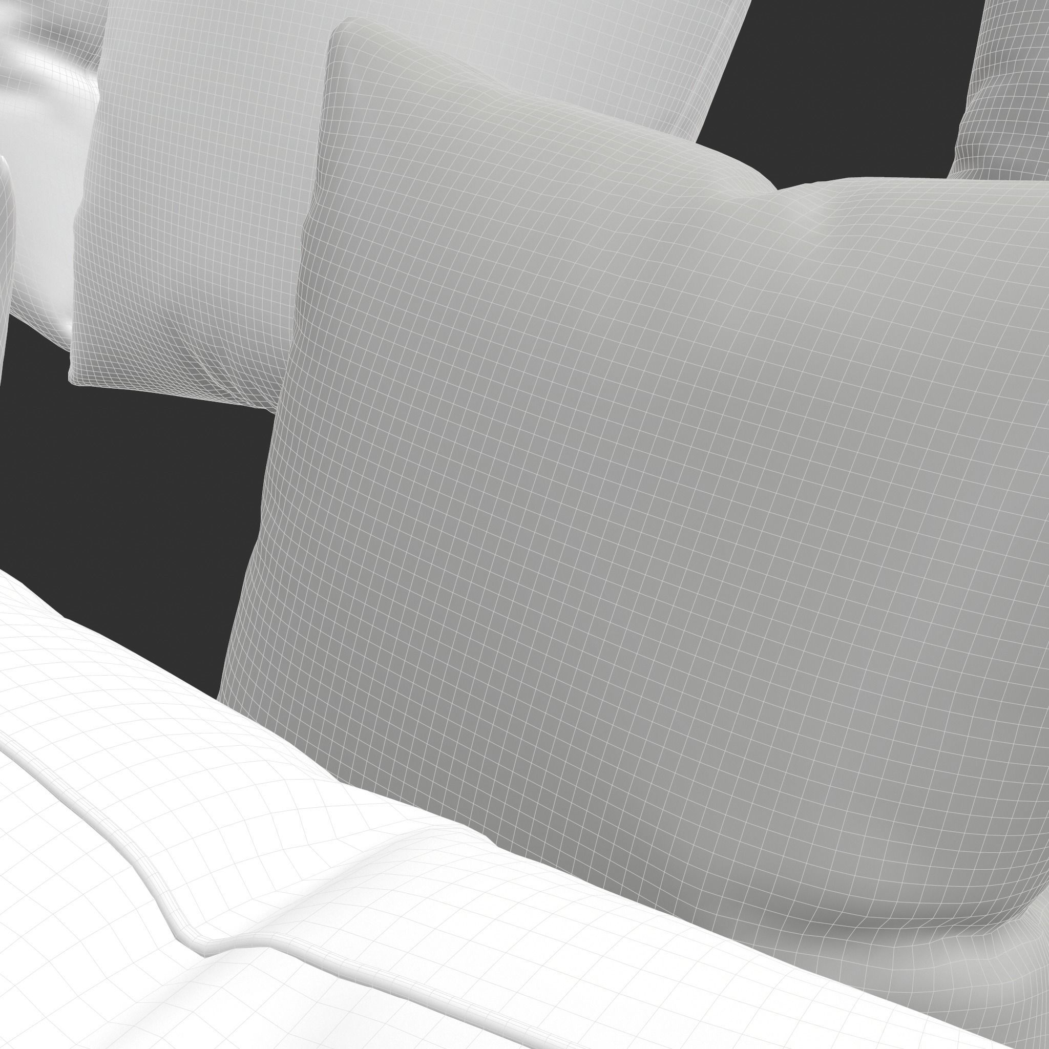 Pillow set of pillows 3D model_9