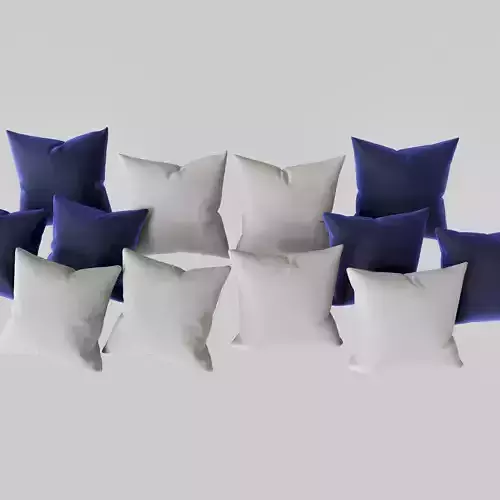 Pillow set of pillows 3D model