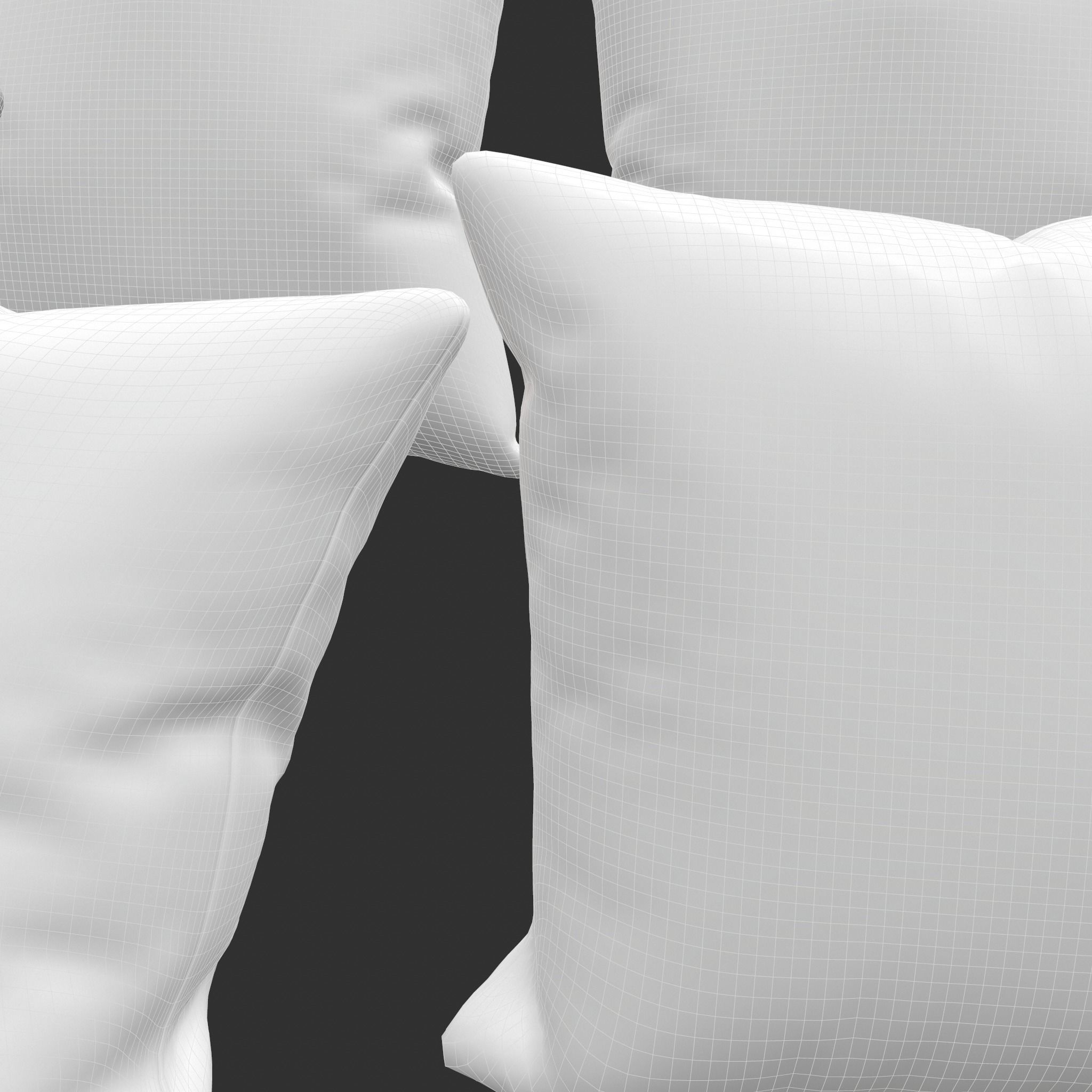 Pillow set of pillows 3D model_8