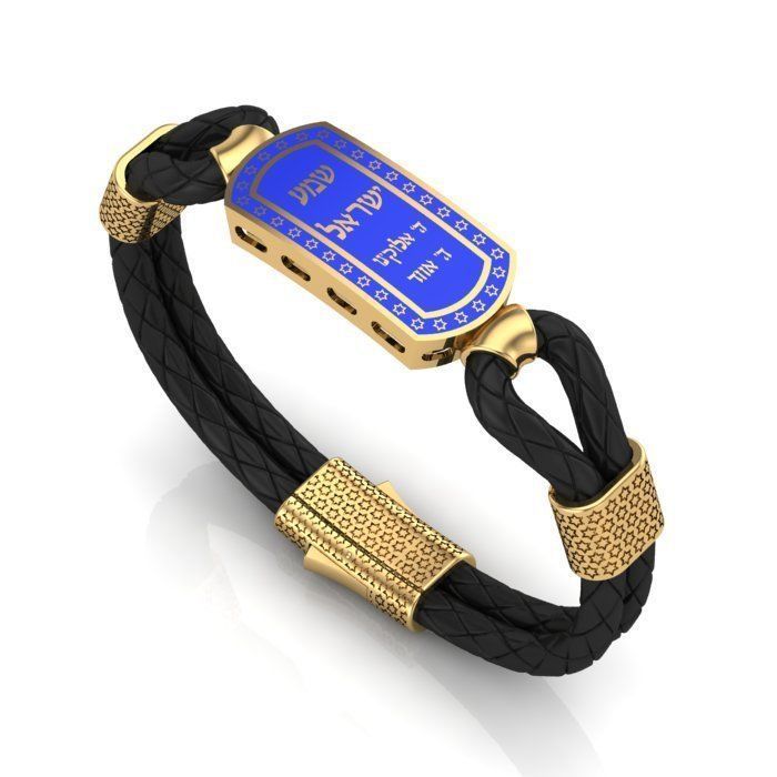 MEN LEATHER BRACELET 3D print model_1