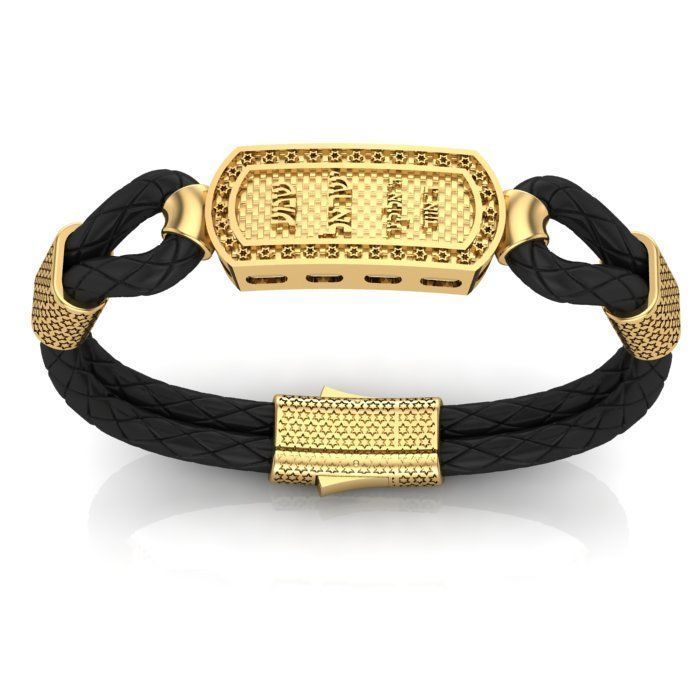 MEN LEATHER BRACELET 3D print model_3