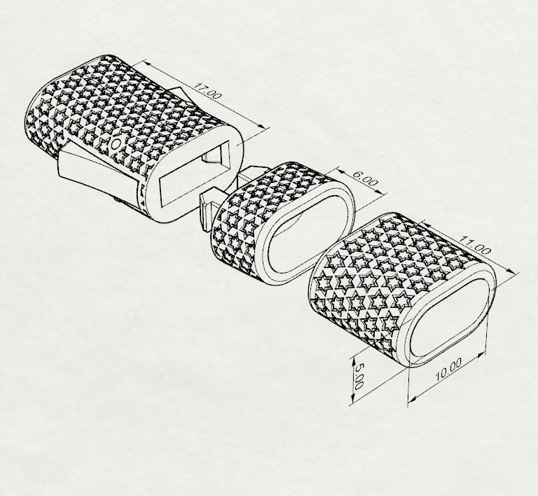 MEN LEATHER BRACELET 3D print model_12