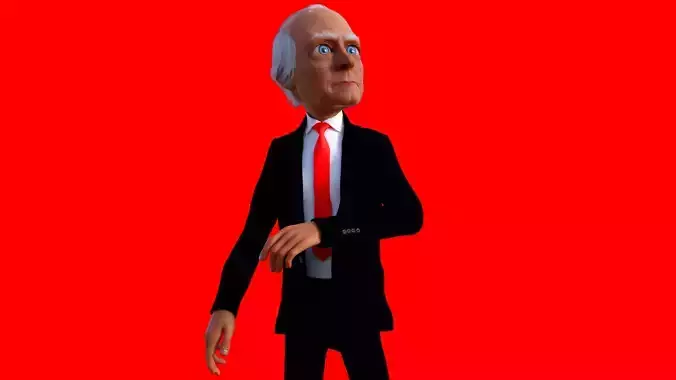Joe Biden - Cartoon Style - President of the USA 3D model