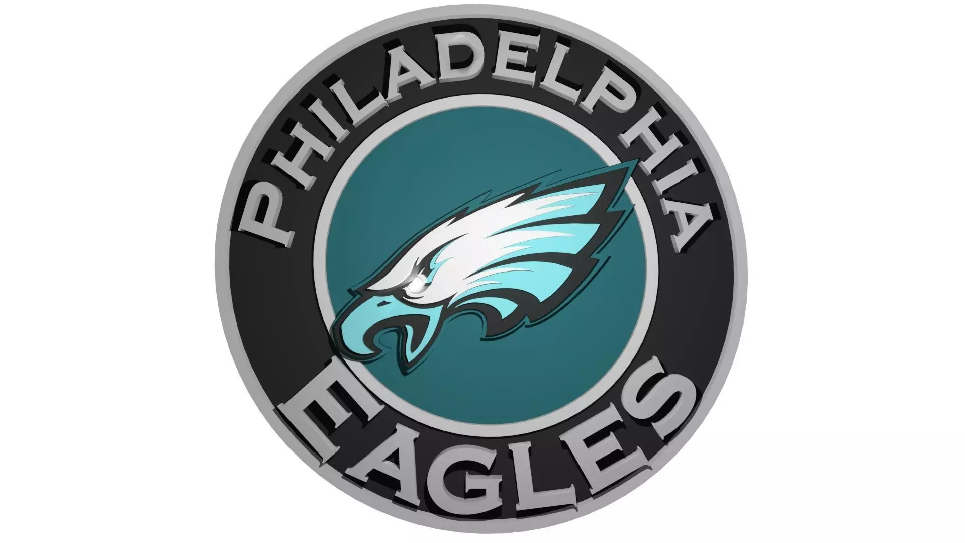 Eagles logo disc 3D model