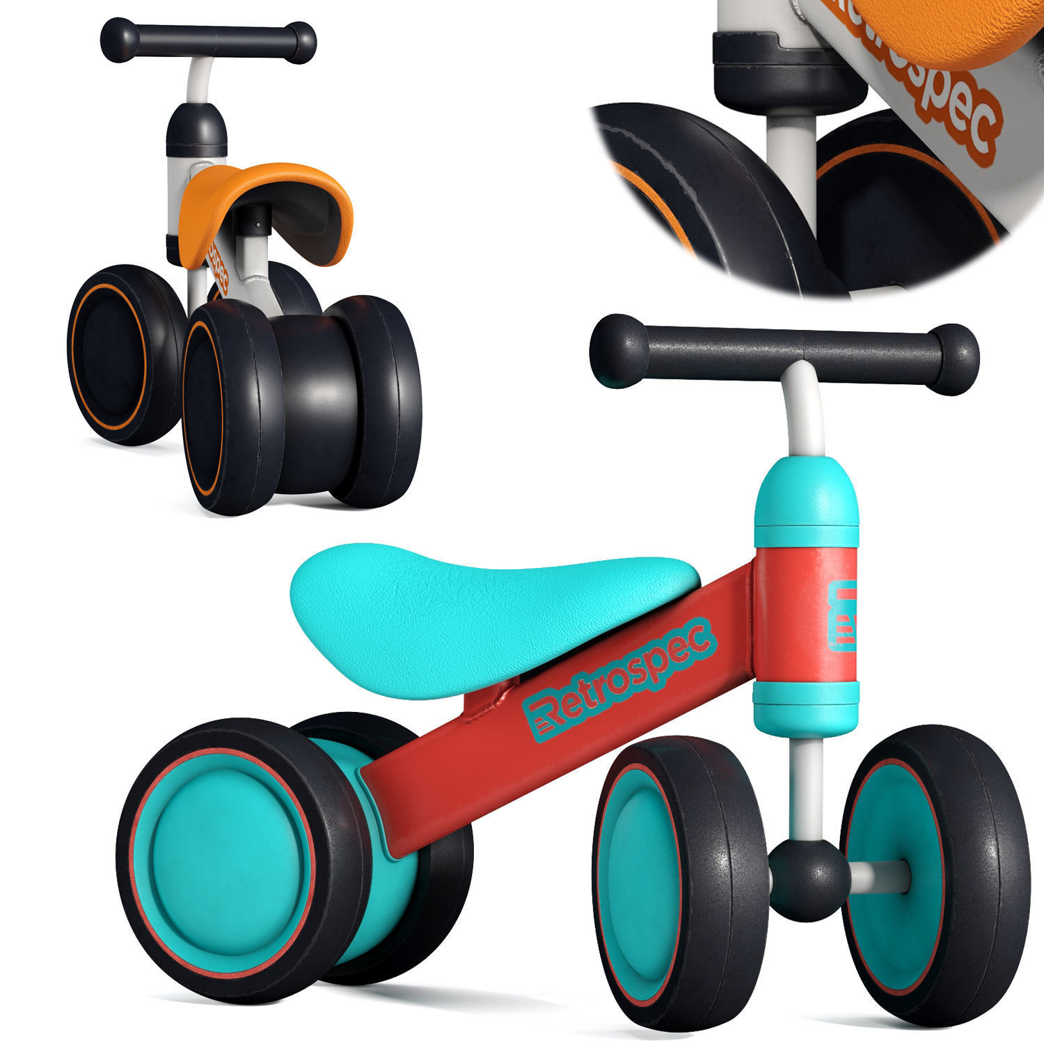 Retrospec Cricket Baby Walker Bike 3D model_2