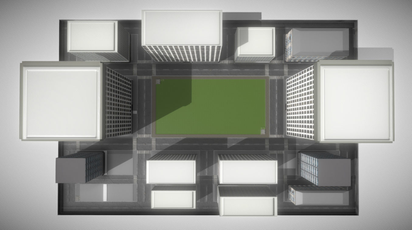 Small Town Free low-poly 3D model_1