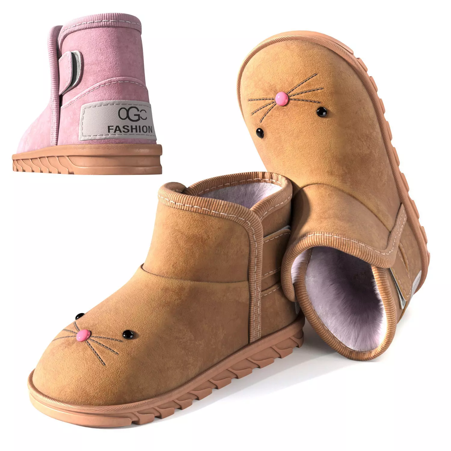 Children Cartoon Boots 3D model_0