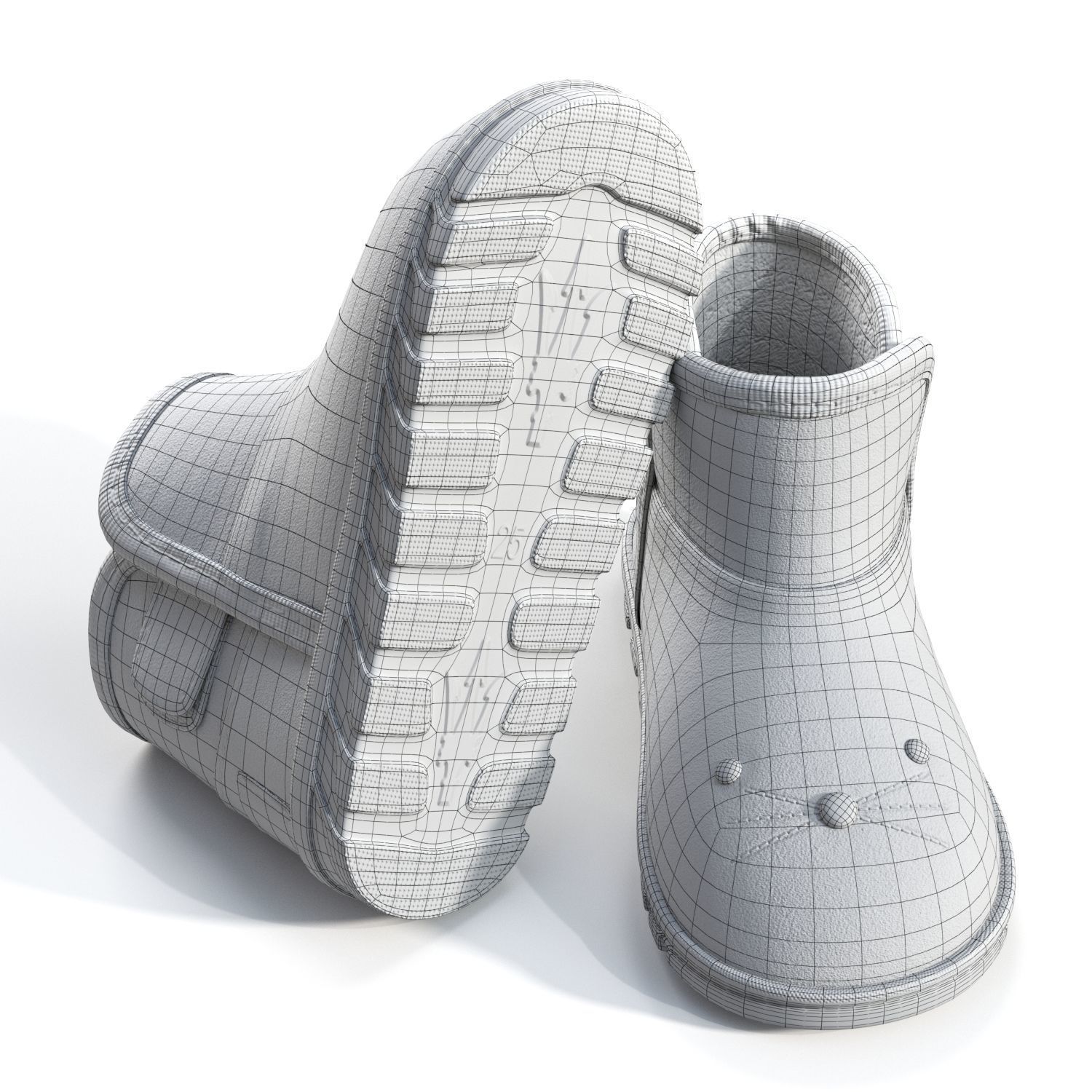 Children Cartoon Boots 3D model_9