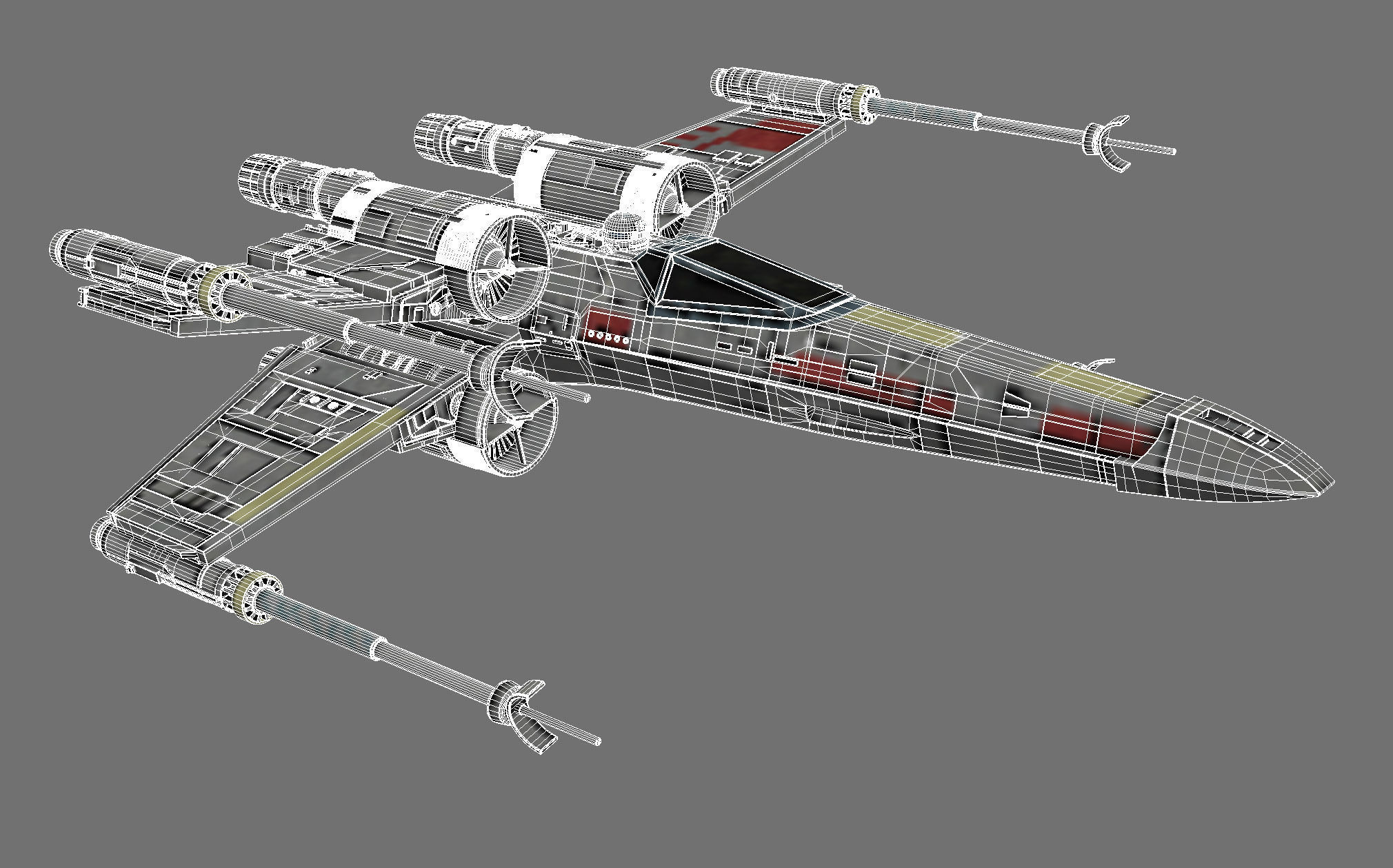Star Wars X-Wing Fighter mk1 3D model_10
