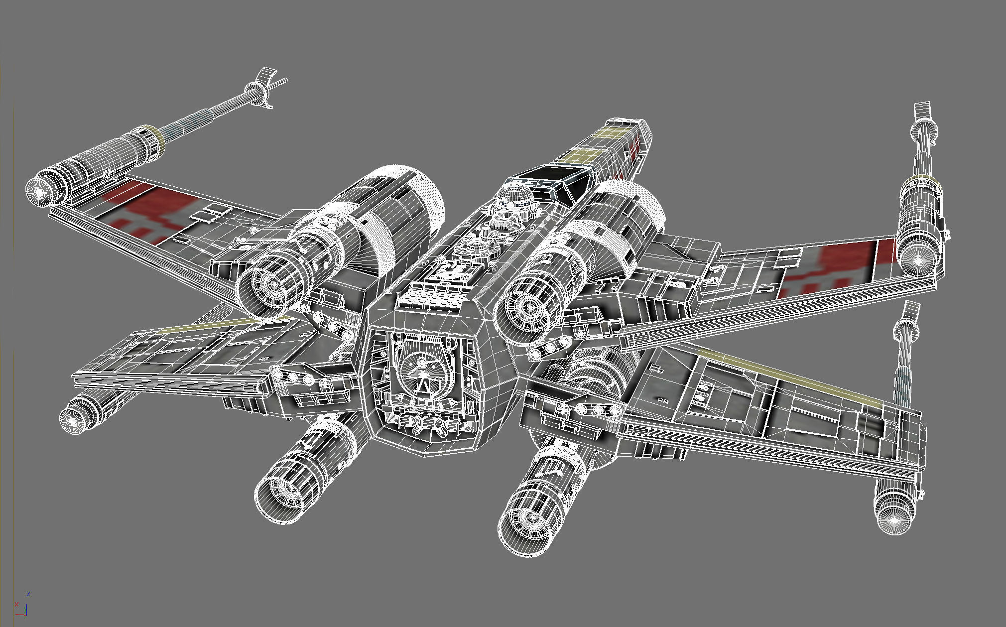 Star Wars X-Wing Fighter mk1 3D model_11