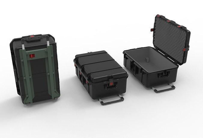 set of Box-Military Case  Pelican 3D model