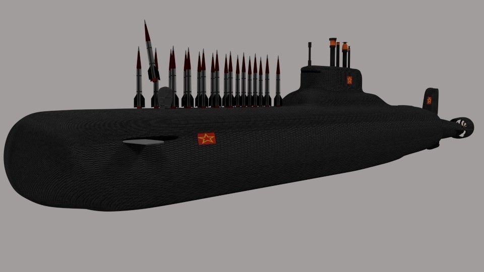 Russian Typhoon Class 3D model_3